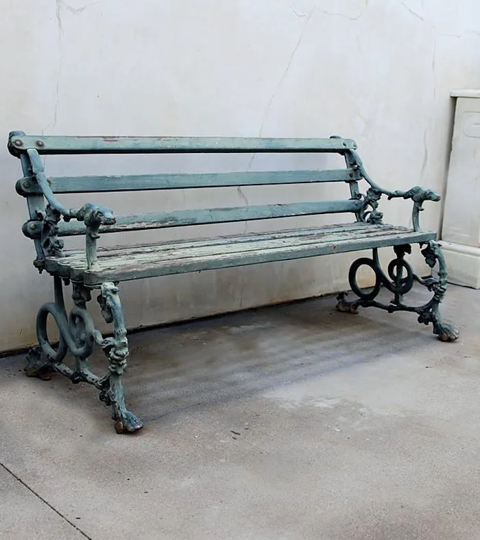 19th Century Cast Iron Bench