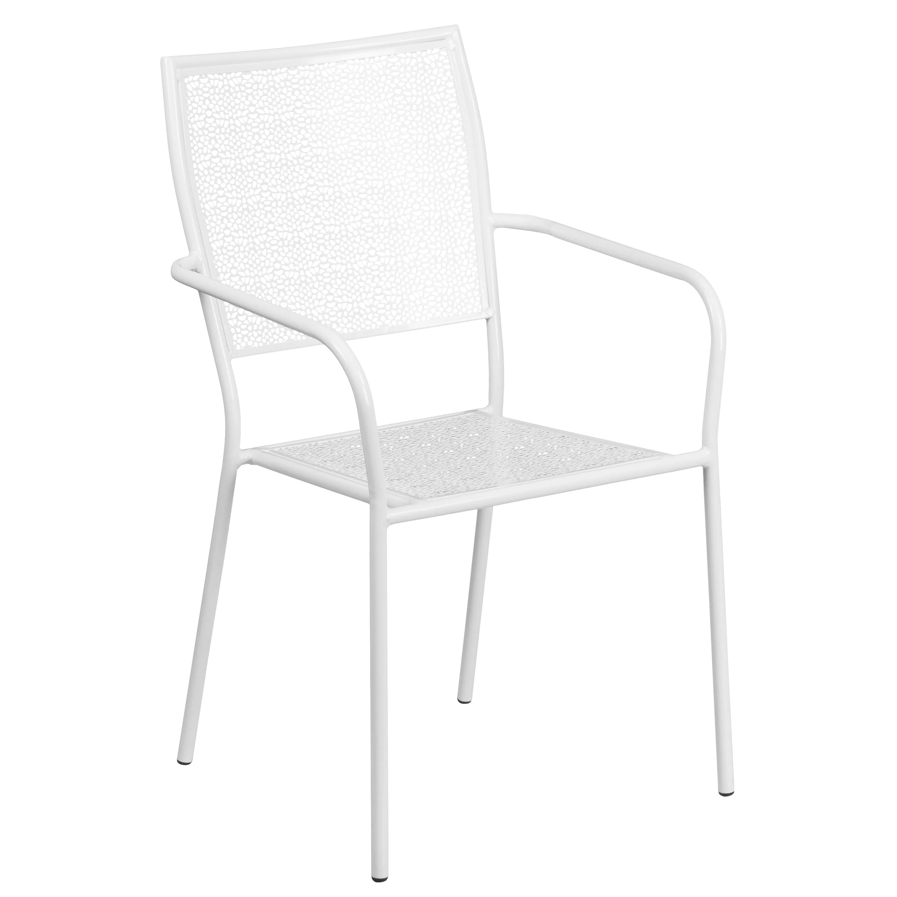 28SQ White Fold Patio Set CO-28SQF-02CHR2-WH-GG