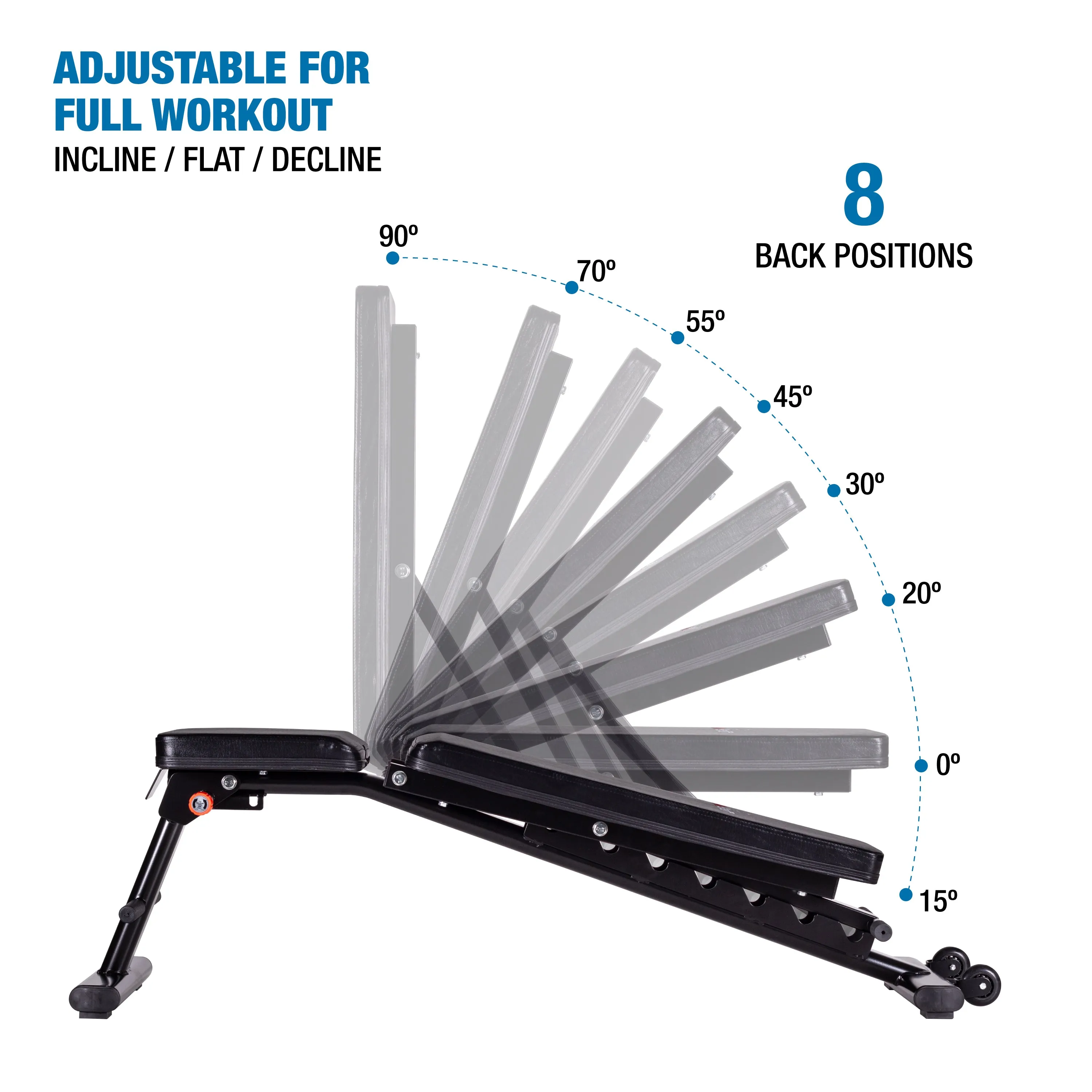 AmStaff Fitness TT1104 Multi-FID Folding Bench