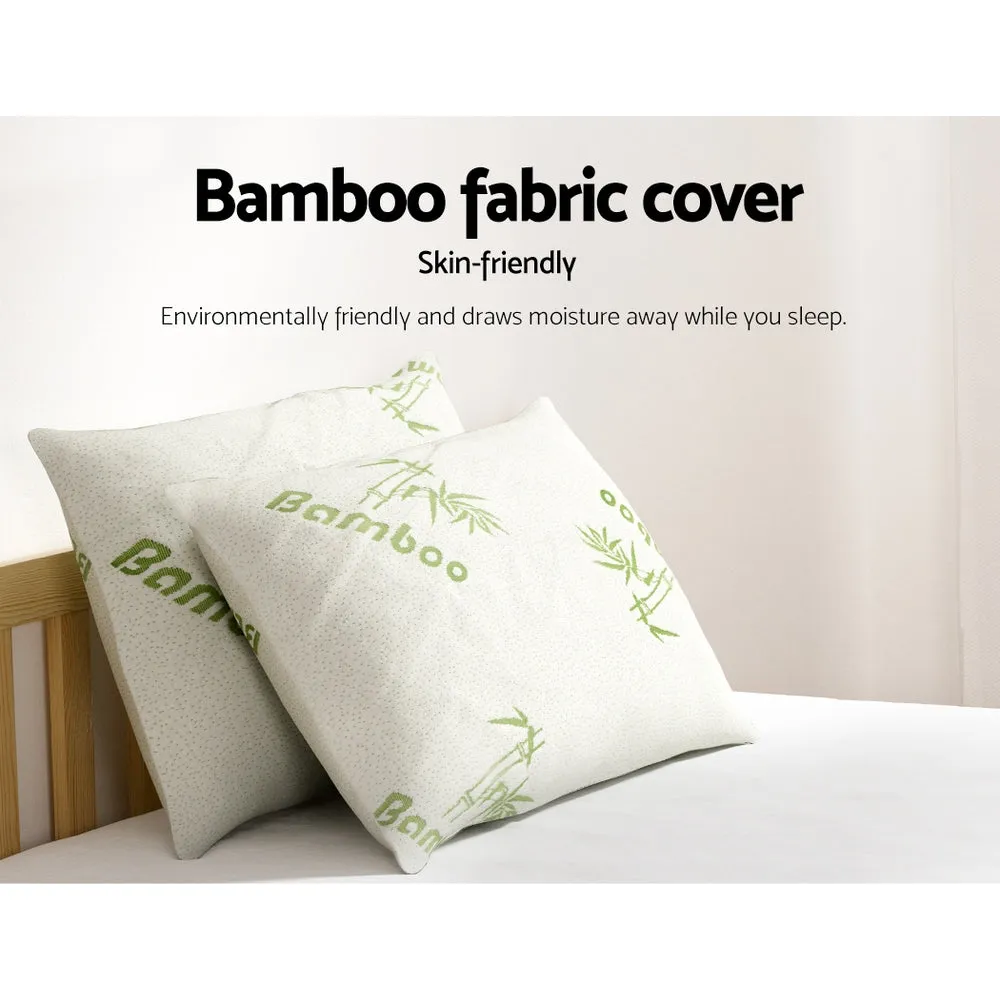 Bamboo Fabric 4-Pack Pillows for Side & Back Sleepers - Giselle Bedding