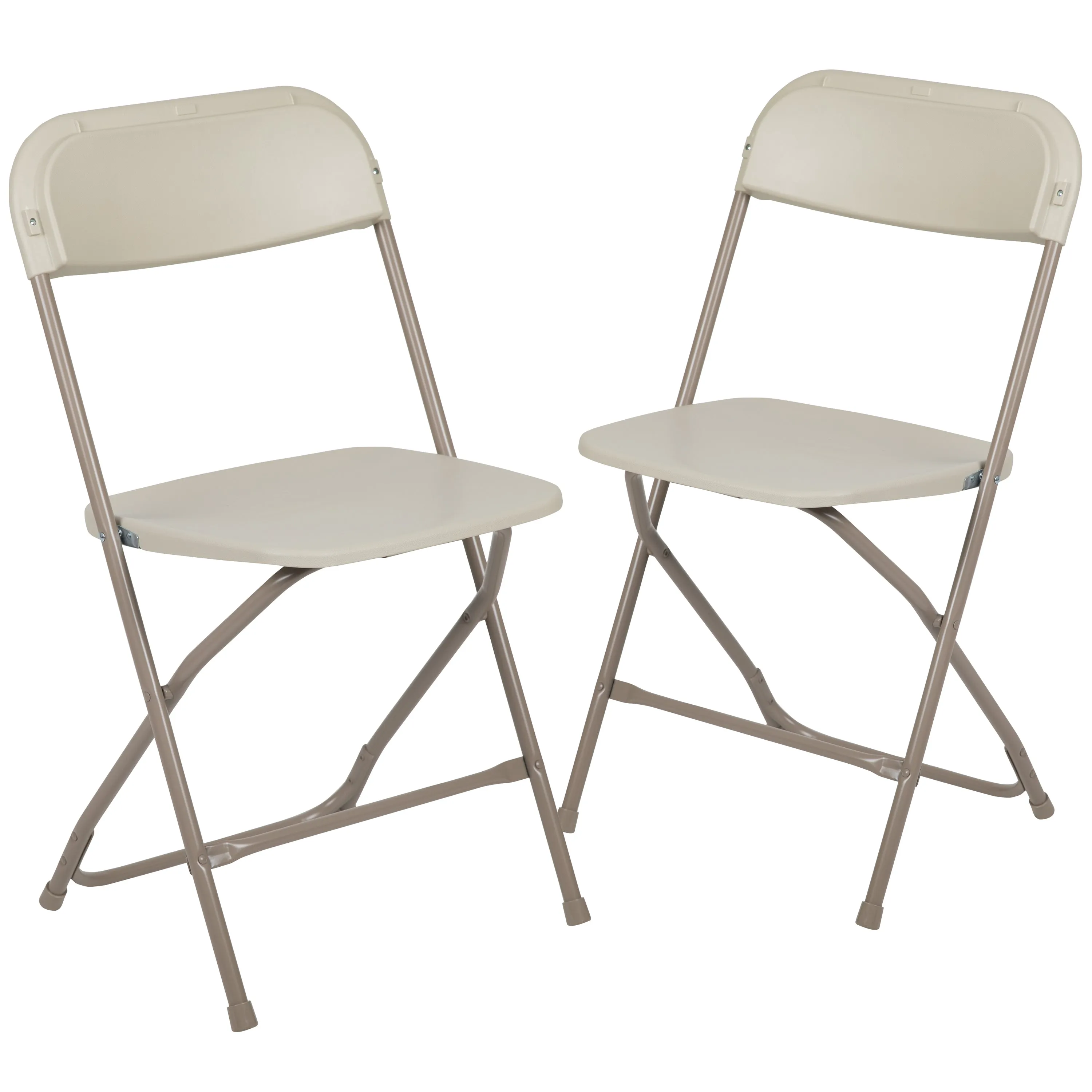 Beige Plastic Folding Chair 2-LE-L-3-BEIGE-GG