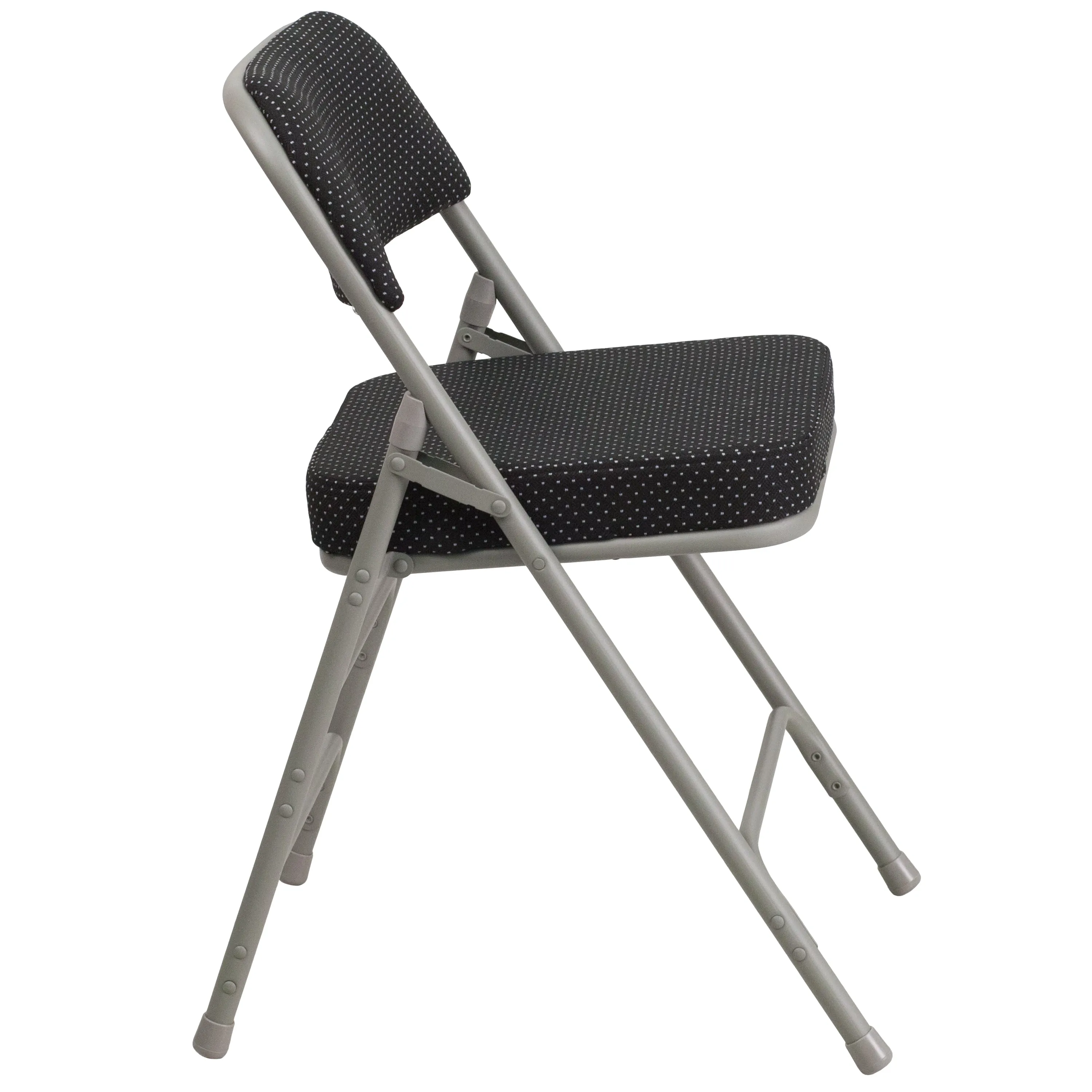 Black Fabric Folding Chair 2-AW-MC320AF-BK-GG