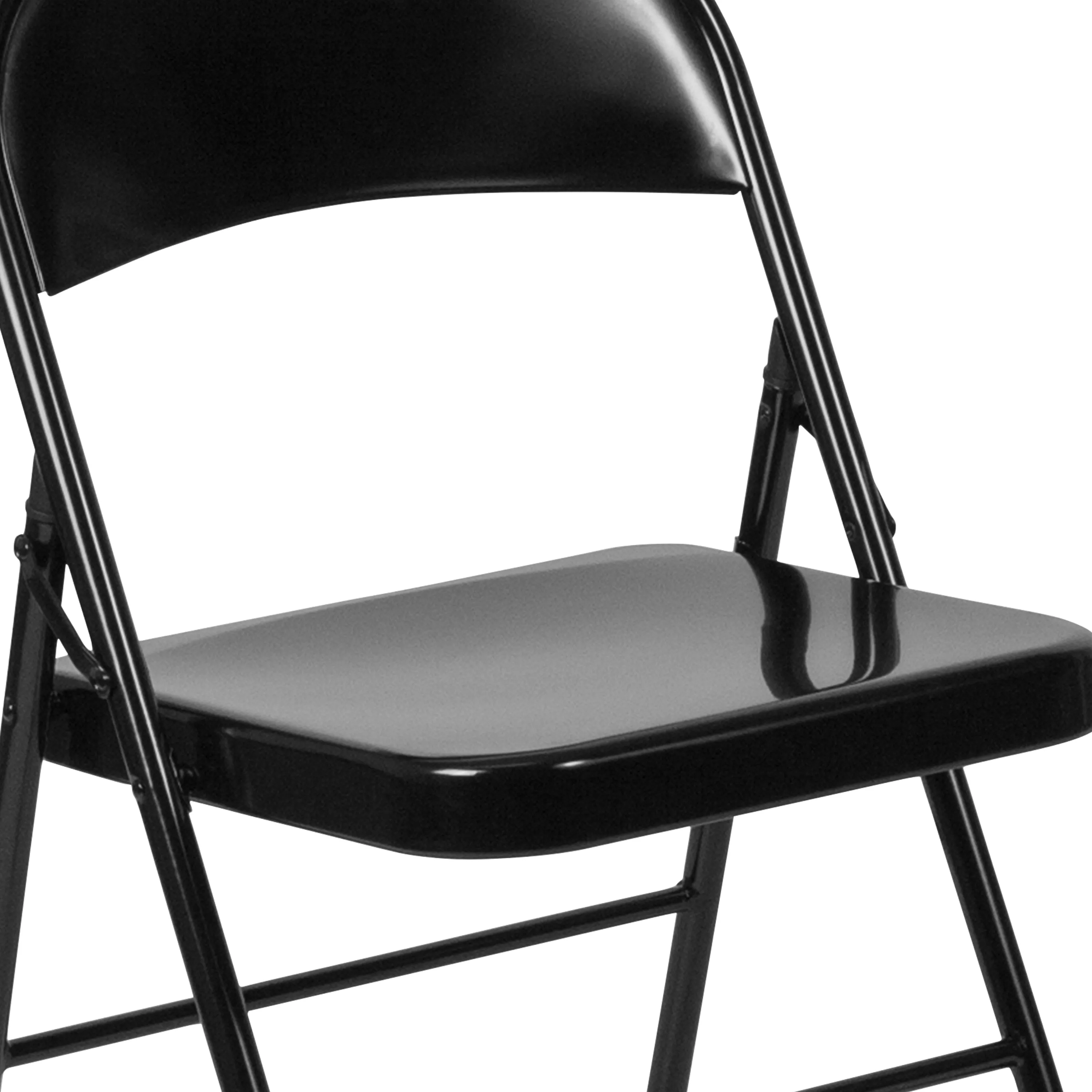 Black Metal Folding Chair 2-BD-F002-BK-GG