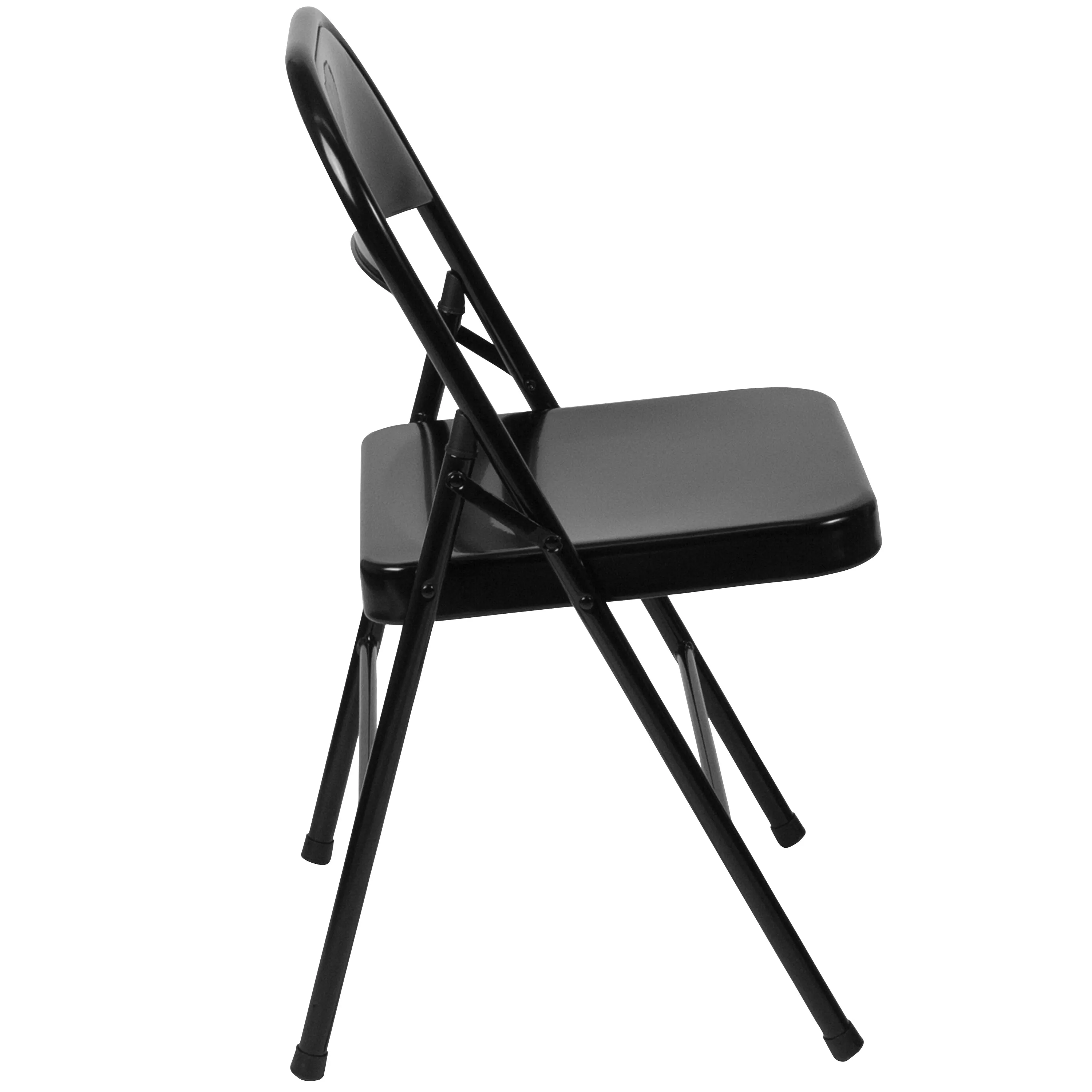 Black Metal Folding Chair 2-BD-F002-BK-GG