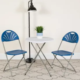 Blue Plastic Folding Chair 2-LE-L-4-BL-GG