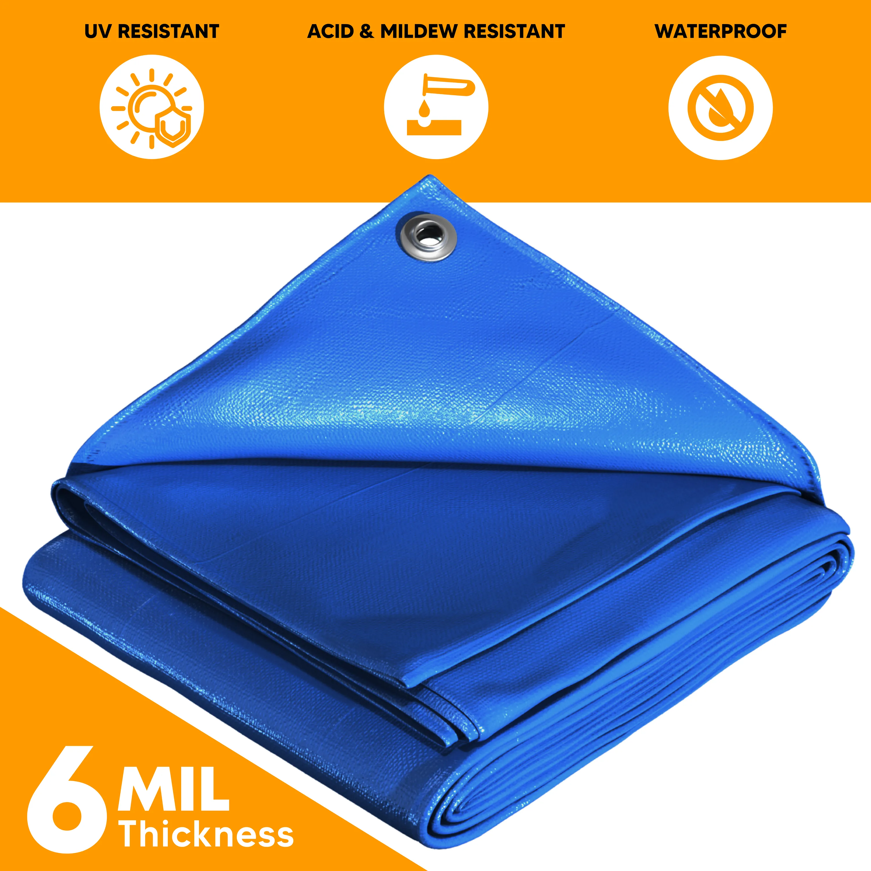 Blue Poly Tarp 50' x 100'