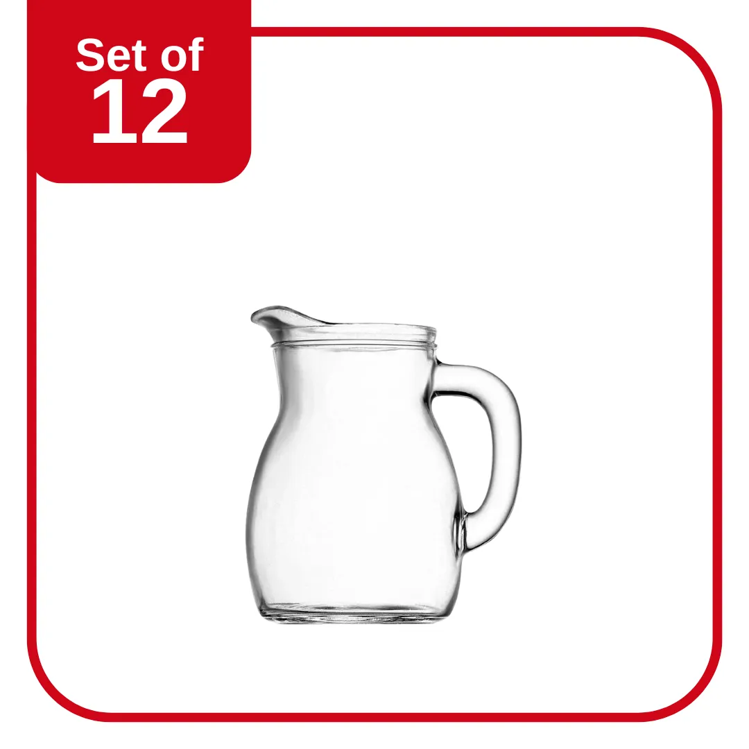 BORMIOLI ROCCO BISTROT JUG 0.6lt CLEAR (1.46150) (Set of 12 )