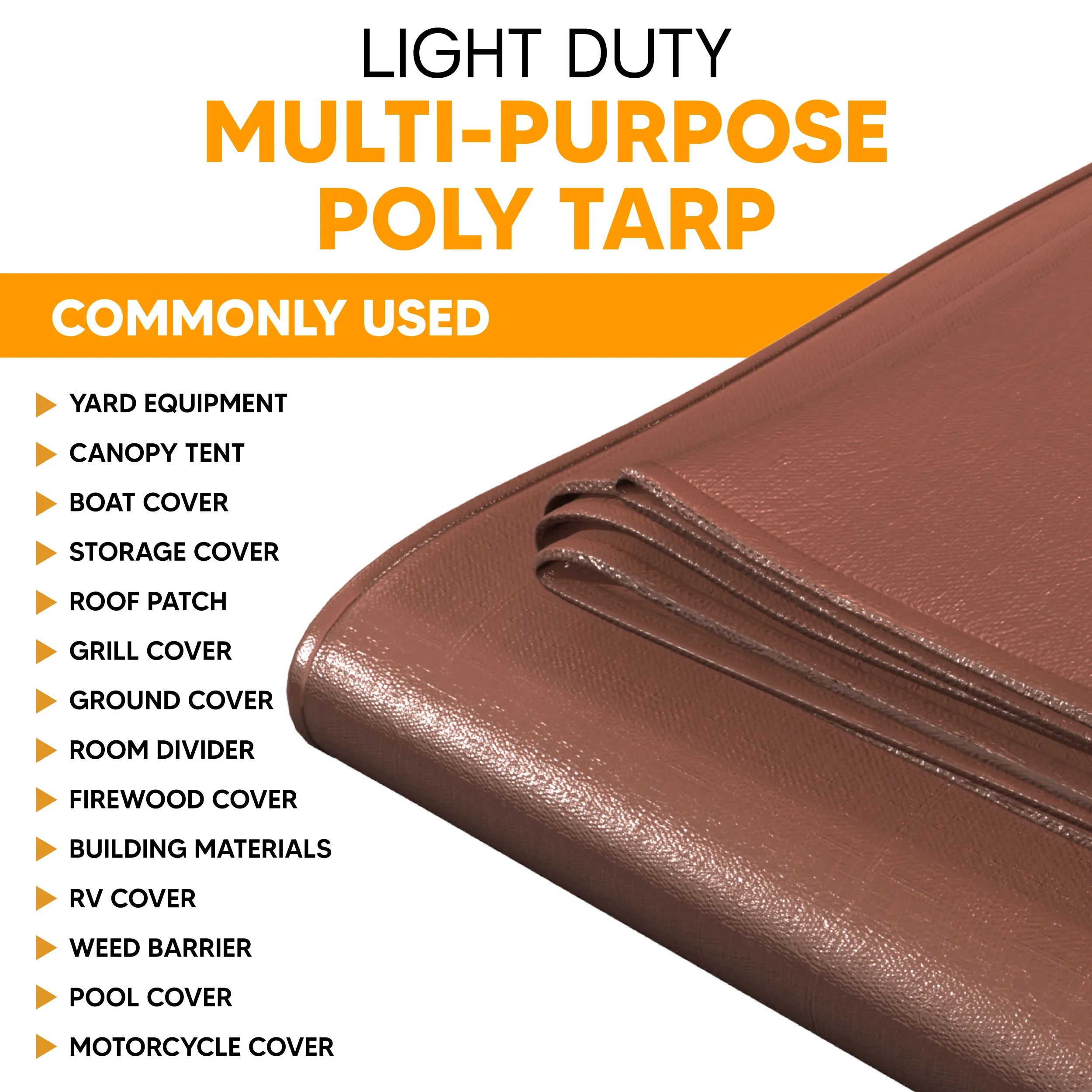 Brown Poly Tarp 10' x 16'