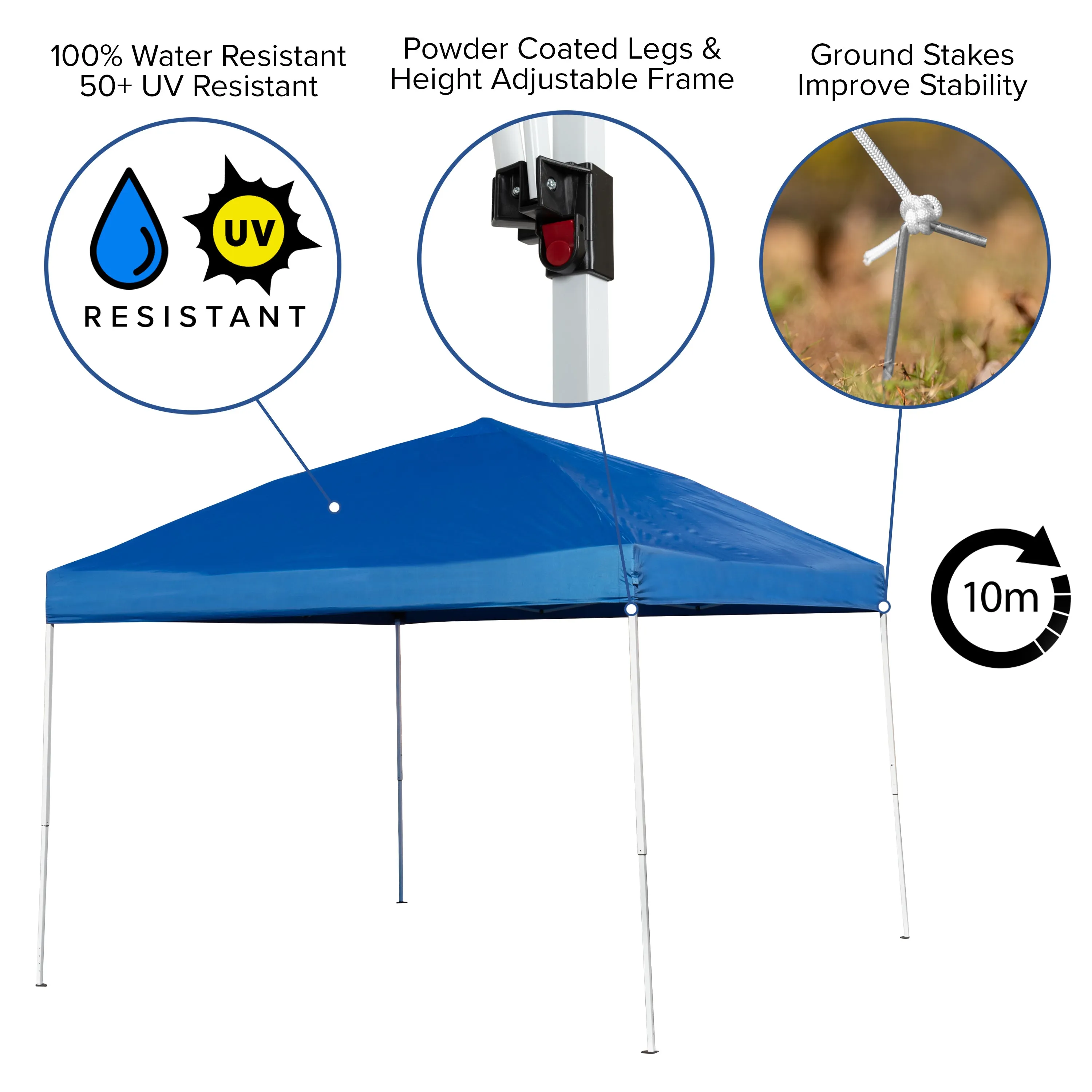 Canopy Tent,Table & 4 Chairs JJ-GZ10183Z-4LEL3-BLWH-GG