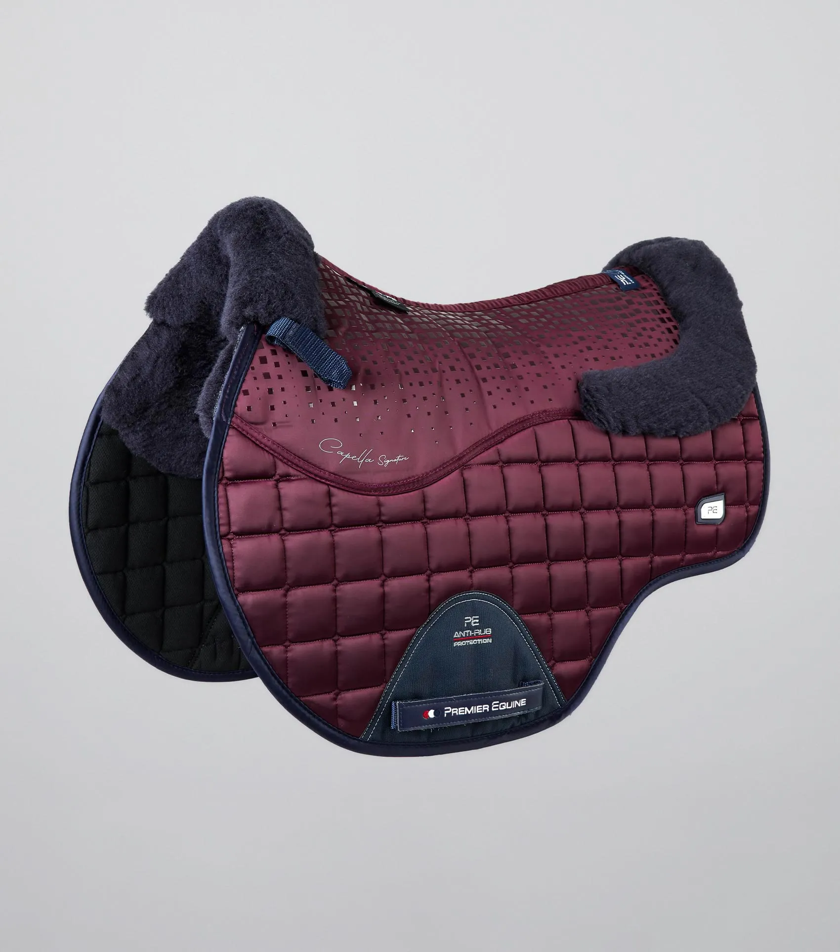 Capella Close Contact Merino Wool GP/Jump Square Wine/Navy Wool