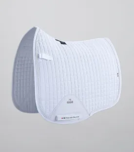 Close Contact European Cotton Saddle Pad - Dressage Square White