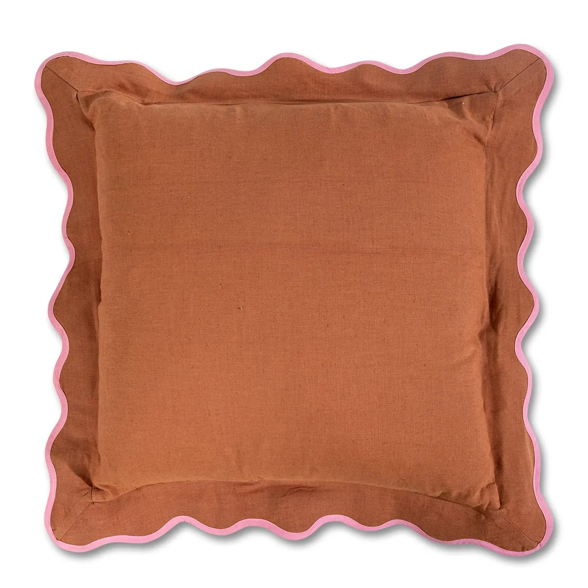 Darcy Linen Pillow | Rust   Light Pink