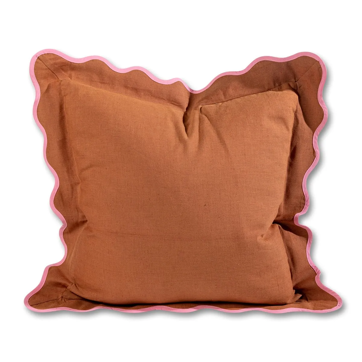 Darcy Linen Pillow | Rust   Light Pink