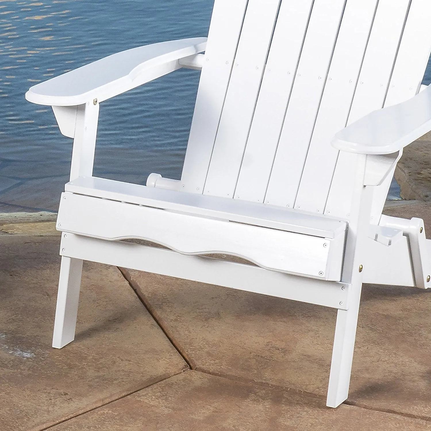 Denise Austin Home Milan Outdoor Folding Wood Adirondack Chair (Set of 2)