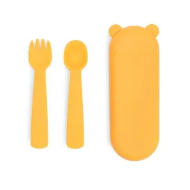 Feedie® Fork & Spoon Set - Mustard