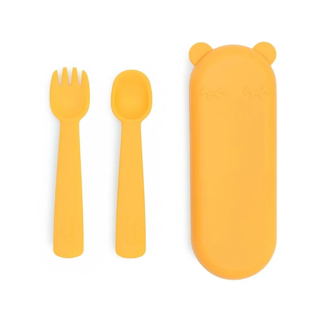 Feedie® Fork & Spoon Set - Mustard