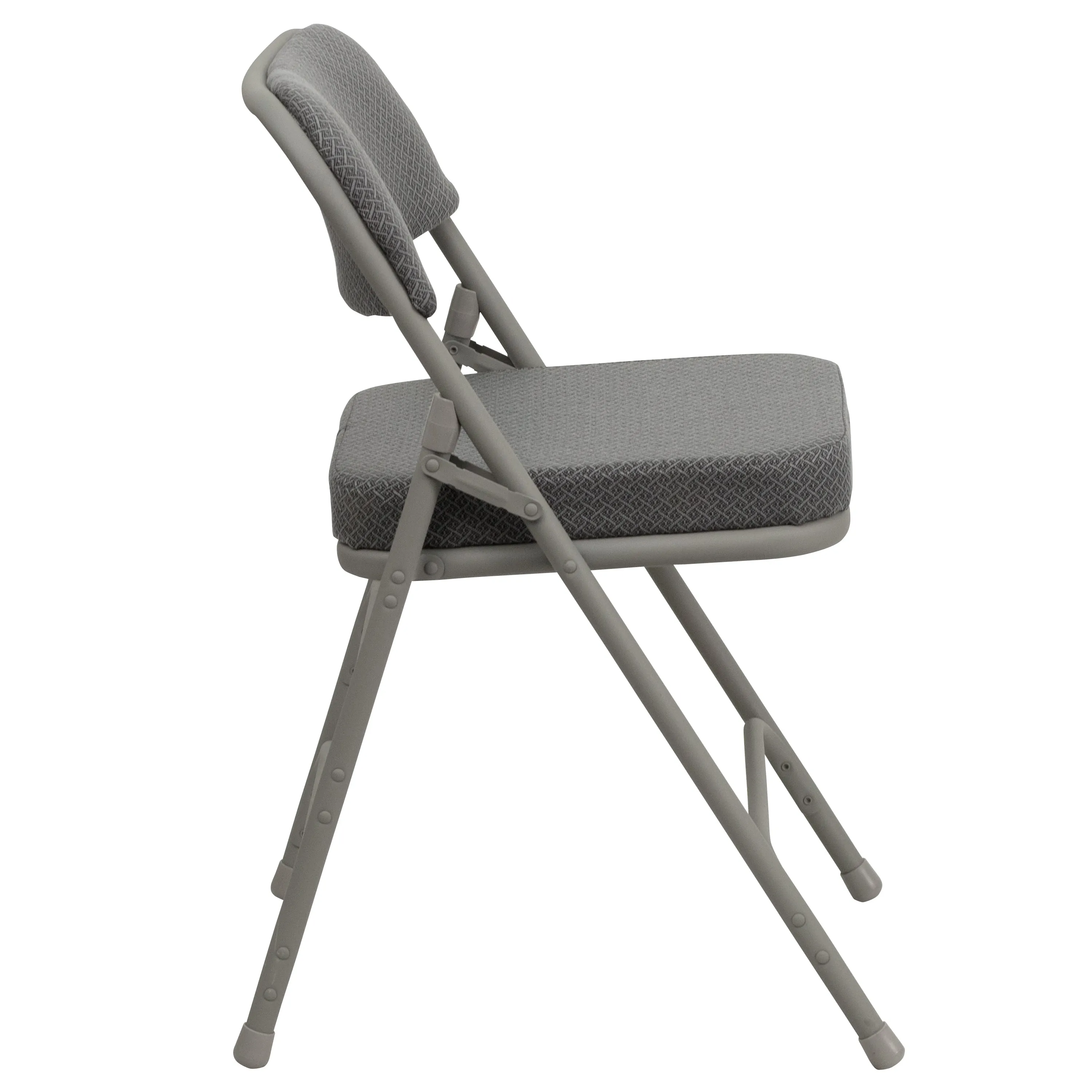 Gray Fabric Folding Chair 2-HA-MC320AF-GRY-GG