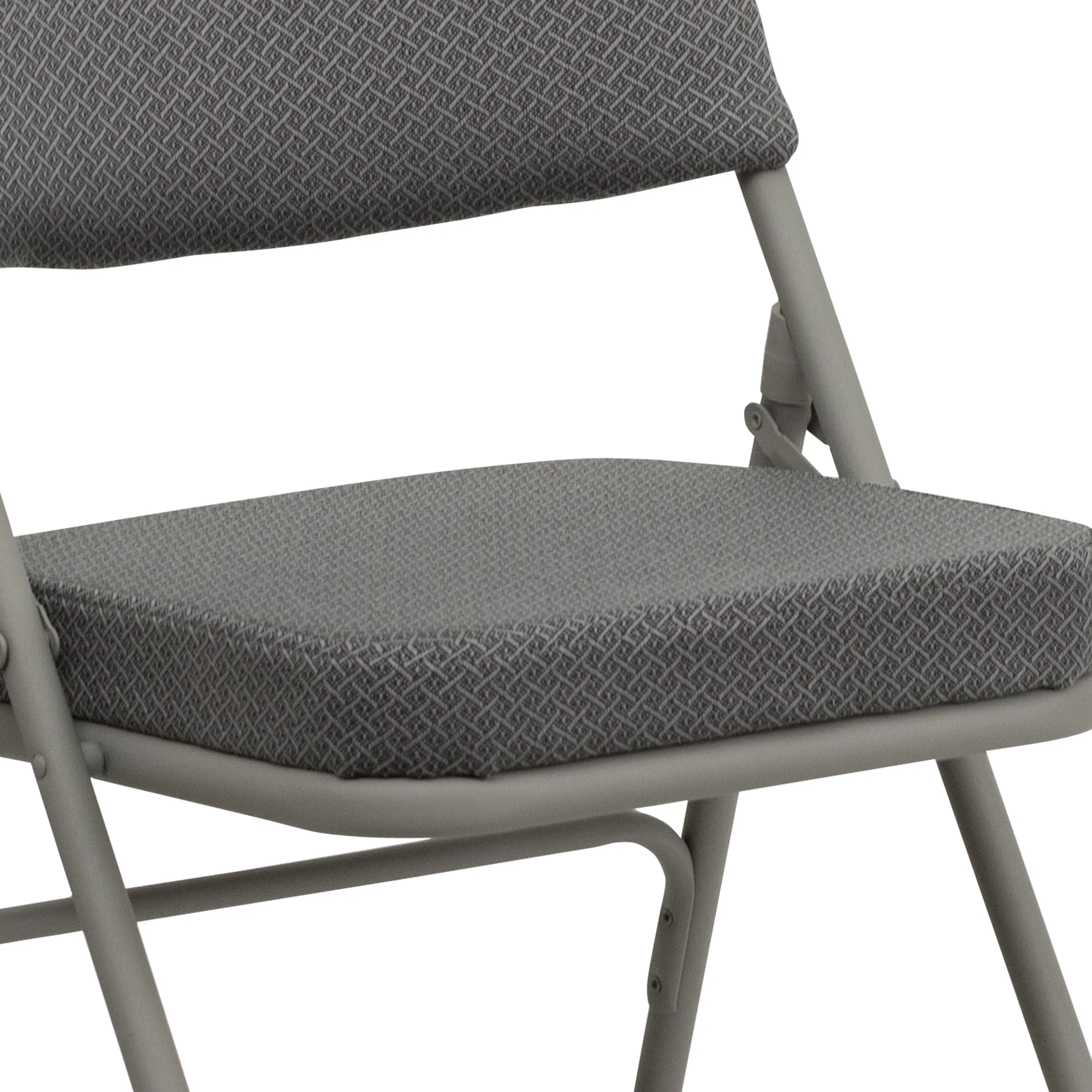 Gray Fabric Folding Chair 2-HA-MC320AF-GRY-GG