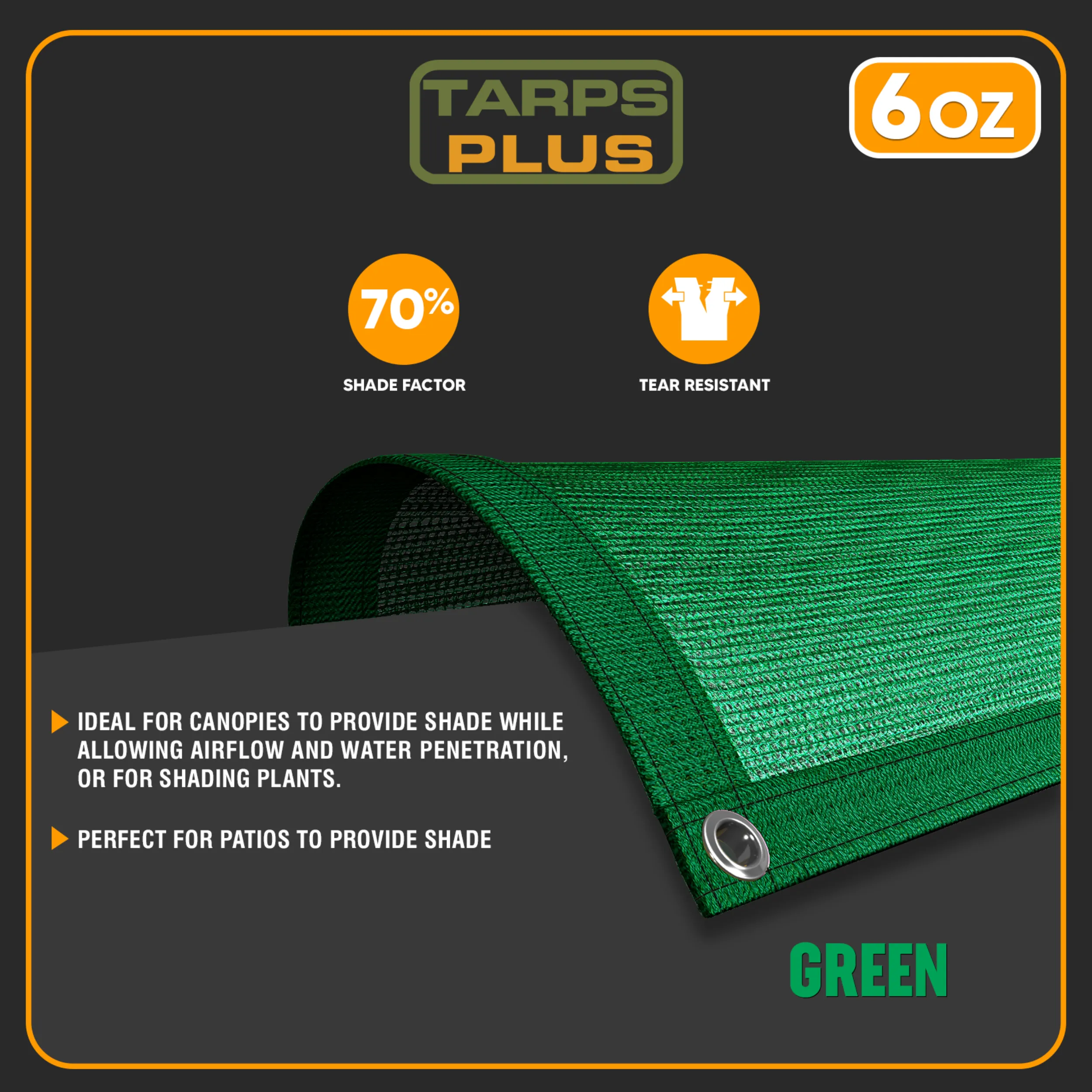 Green Mesh Tarp 10' x 16'