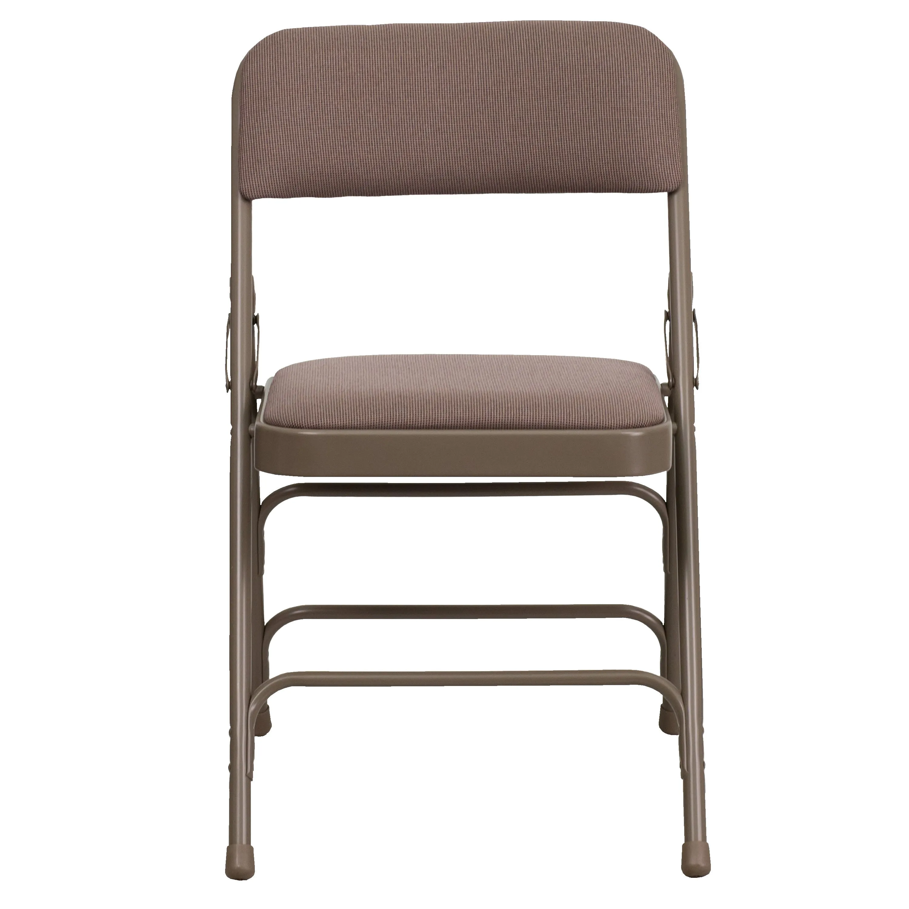 HERCULES Series Curved Triple Braced & Double Hinged Upholstered Metal Folding Chair