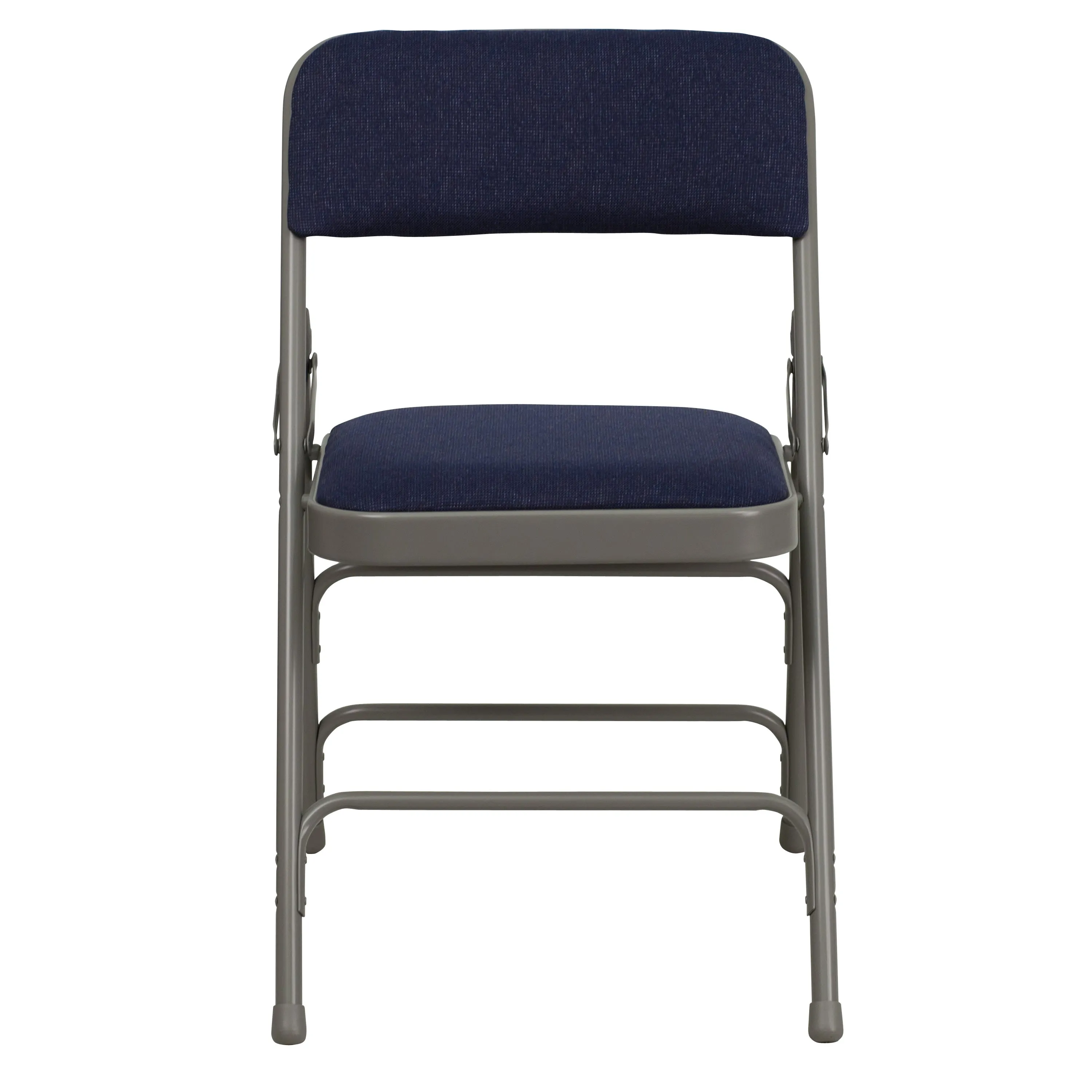 HERCULES Series Curved Triple Braced & Double Hinged Upholstered Metal Folding Chair