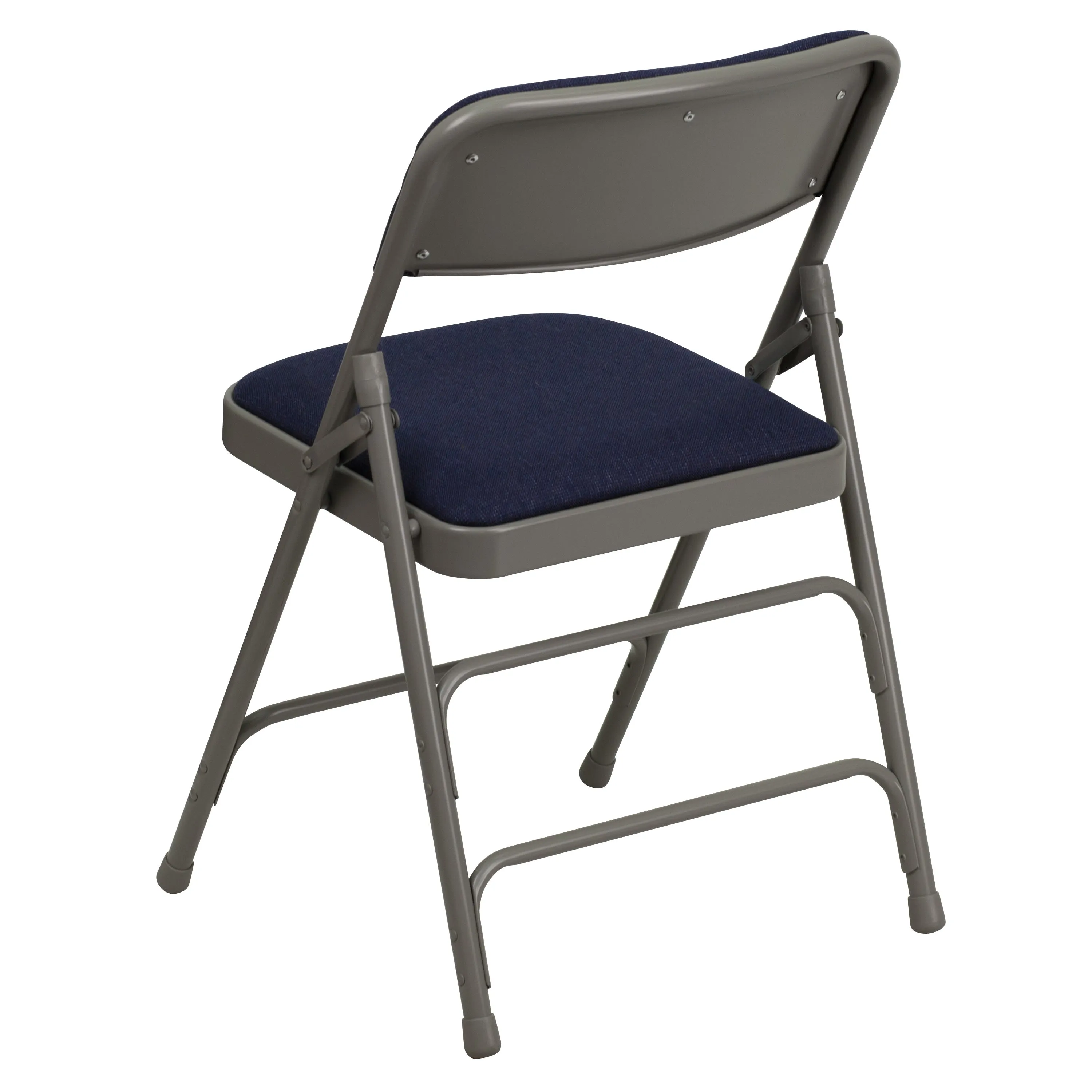 HERCULES Series Curved Triple Braced & Double Hinged Upholstered Metal Folding Chair