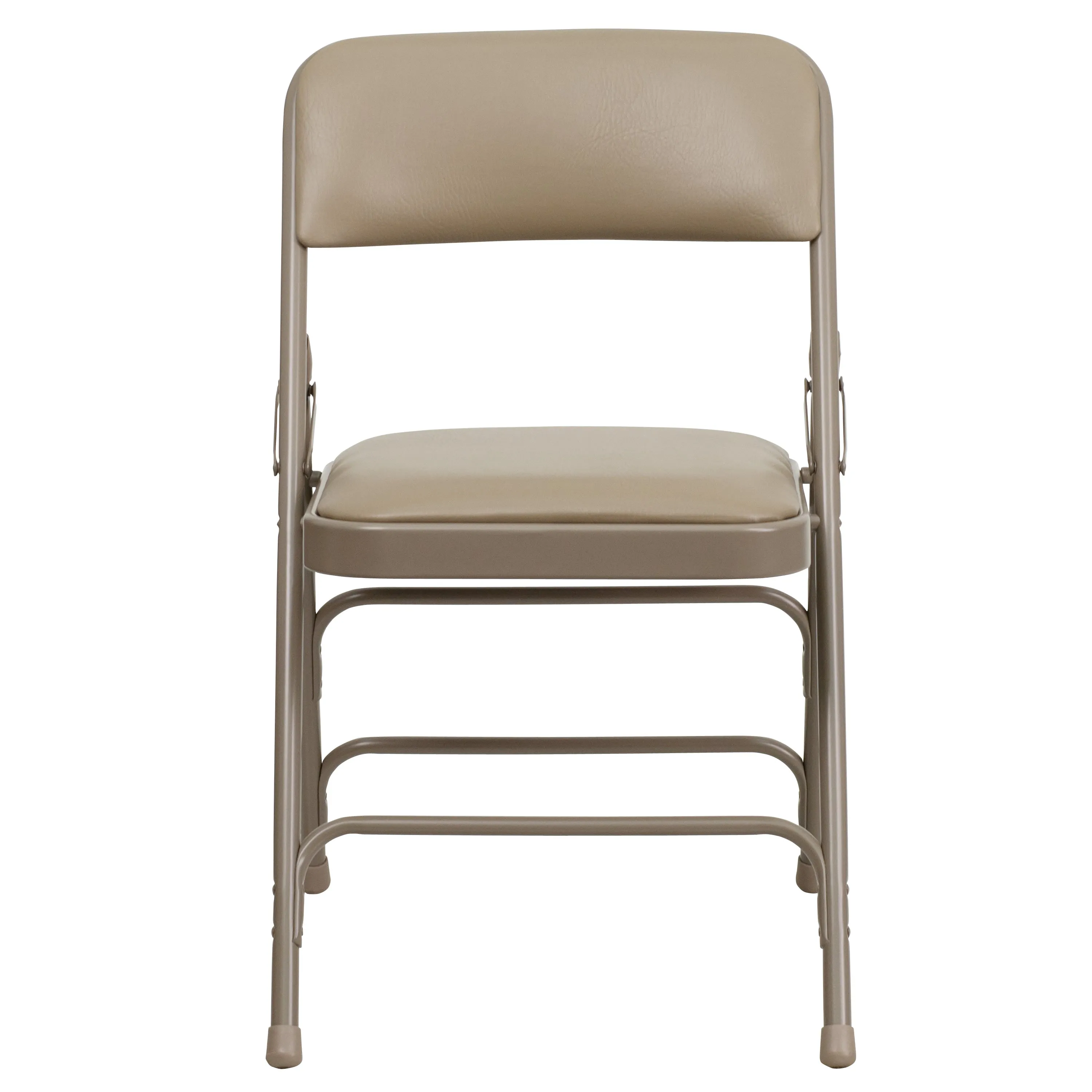 HERCULES Series Curved Triple Braced & Double Hinged Upholstered Metal Folding Chair