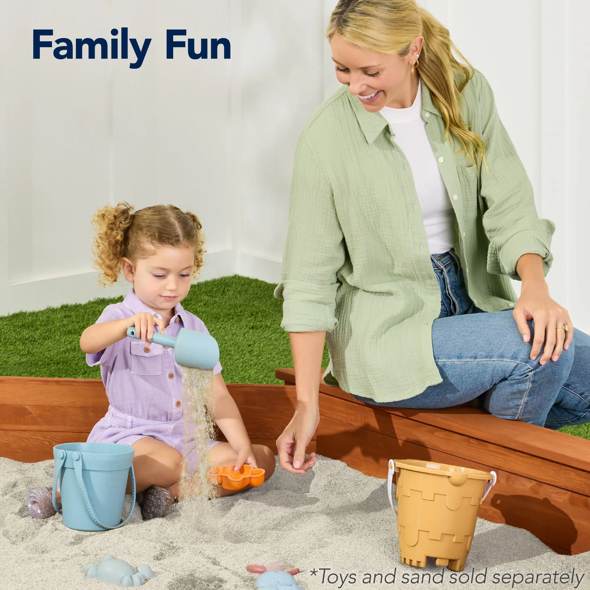 Kid's Wooden Octagonal Sandbox w/ Sand Cover, 4 Reinforced Benches, 8 Seats