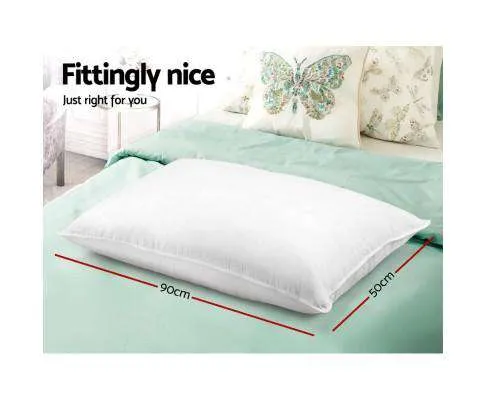 King Size 4 Pack Bed Pillow Medium 2 Firm & 2 Microfibre Fiiling