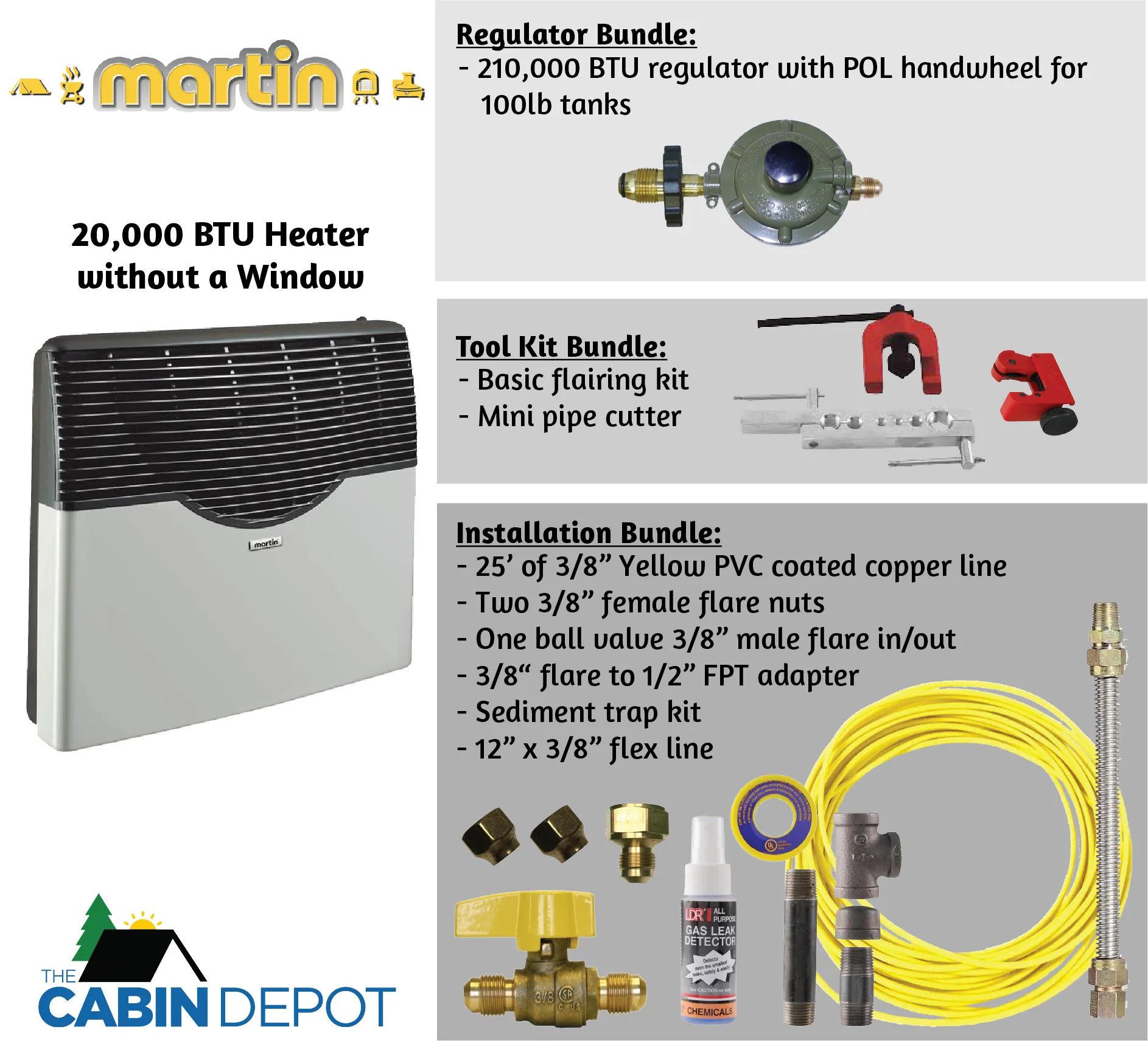 Martin 20000 BTU Propane Direct Vent Heater MDV20P