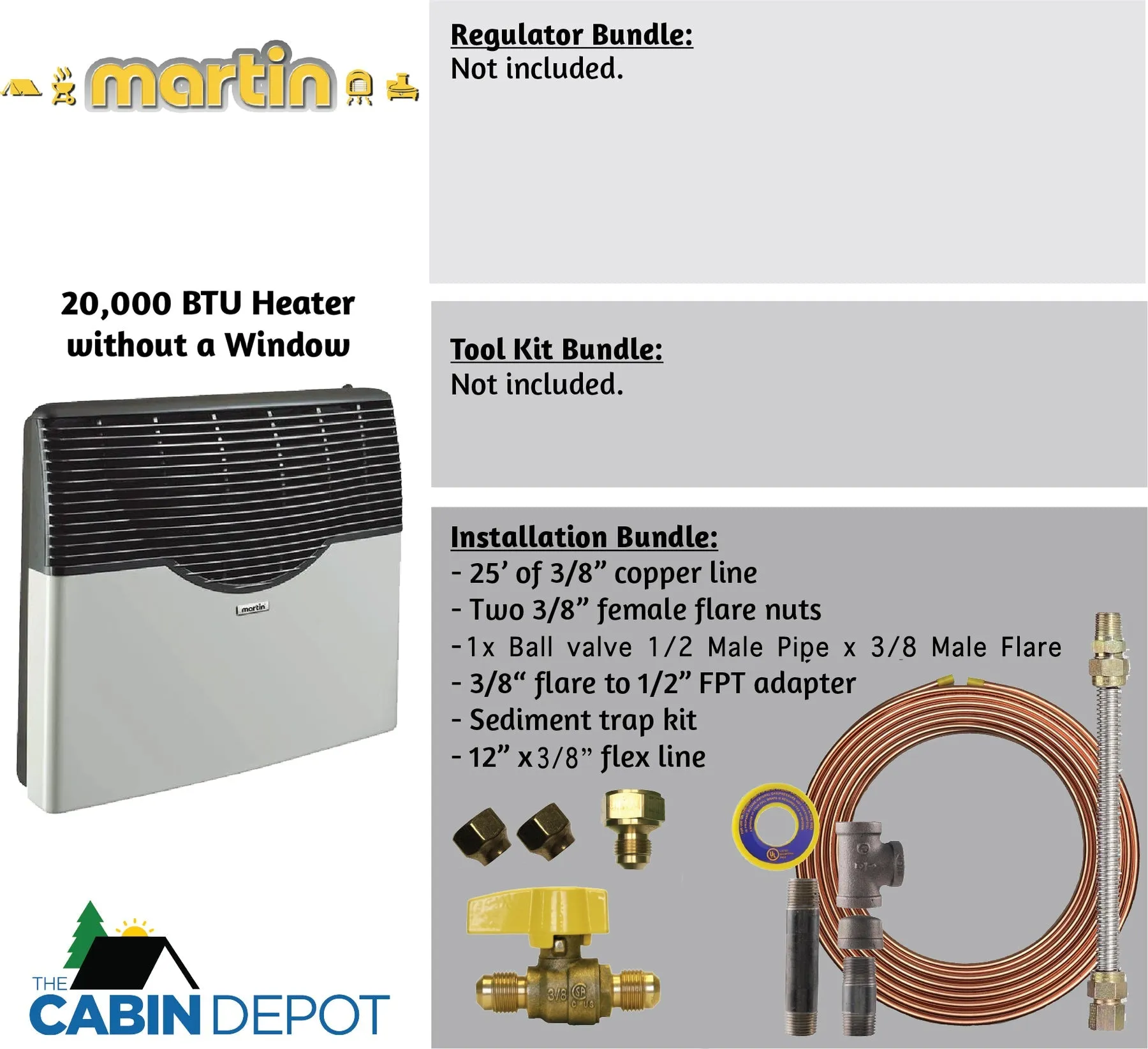 Martin 20000 BTU Propane Direct Vent Heater MDV20P