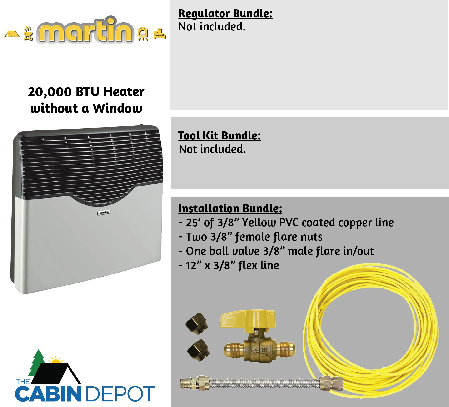 Martin 20000 BTU Propane Direct Vent Heater MDV20P