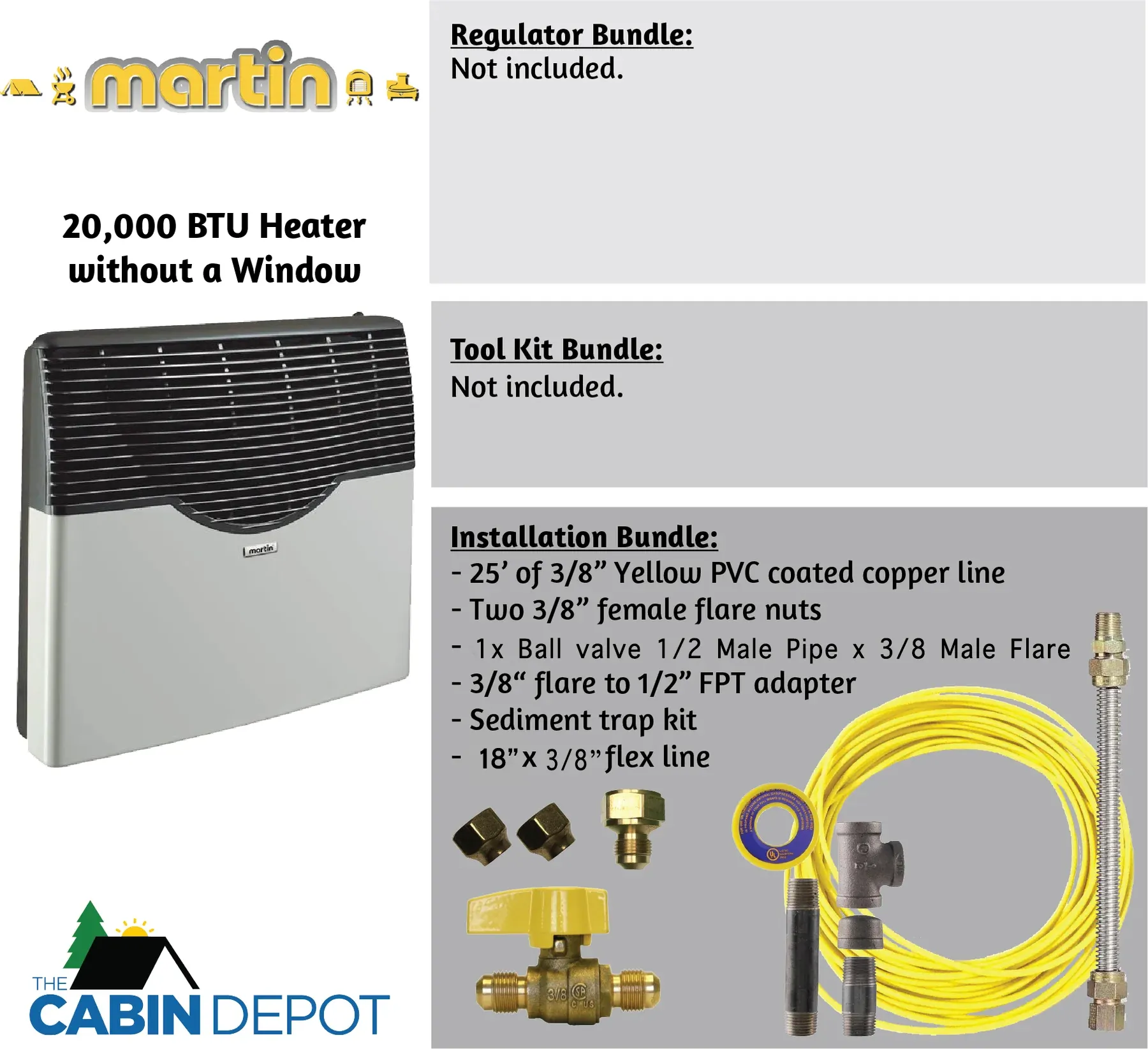 Martin 20000 BTU Propane Direct Vent Heater MDV20P