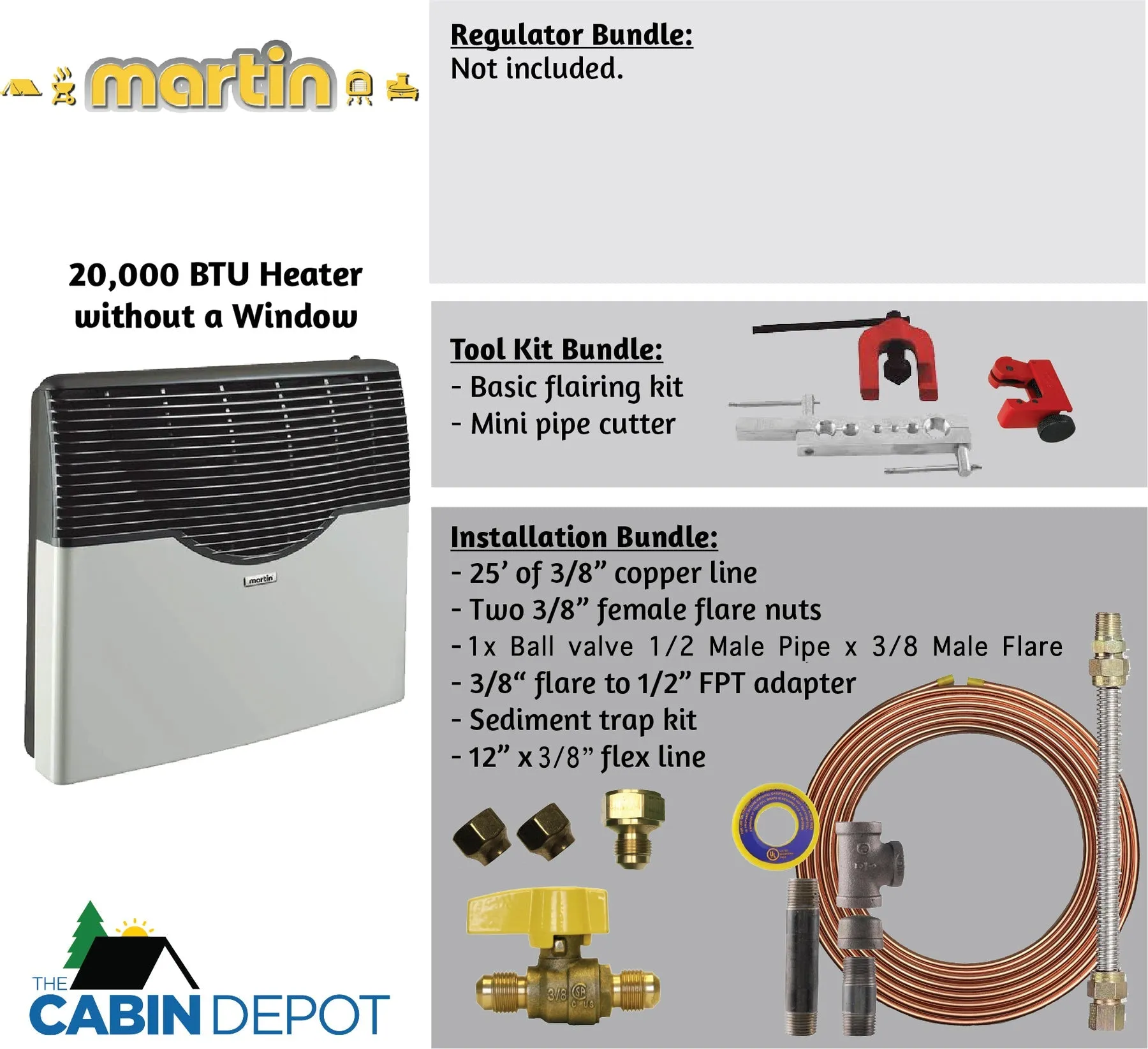 Martin 20000 BTU Propane Direct Vent Heater MDV20P