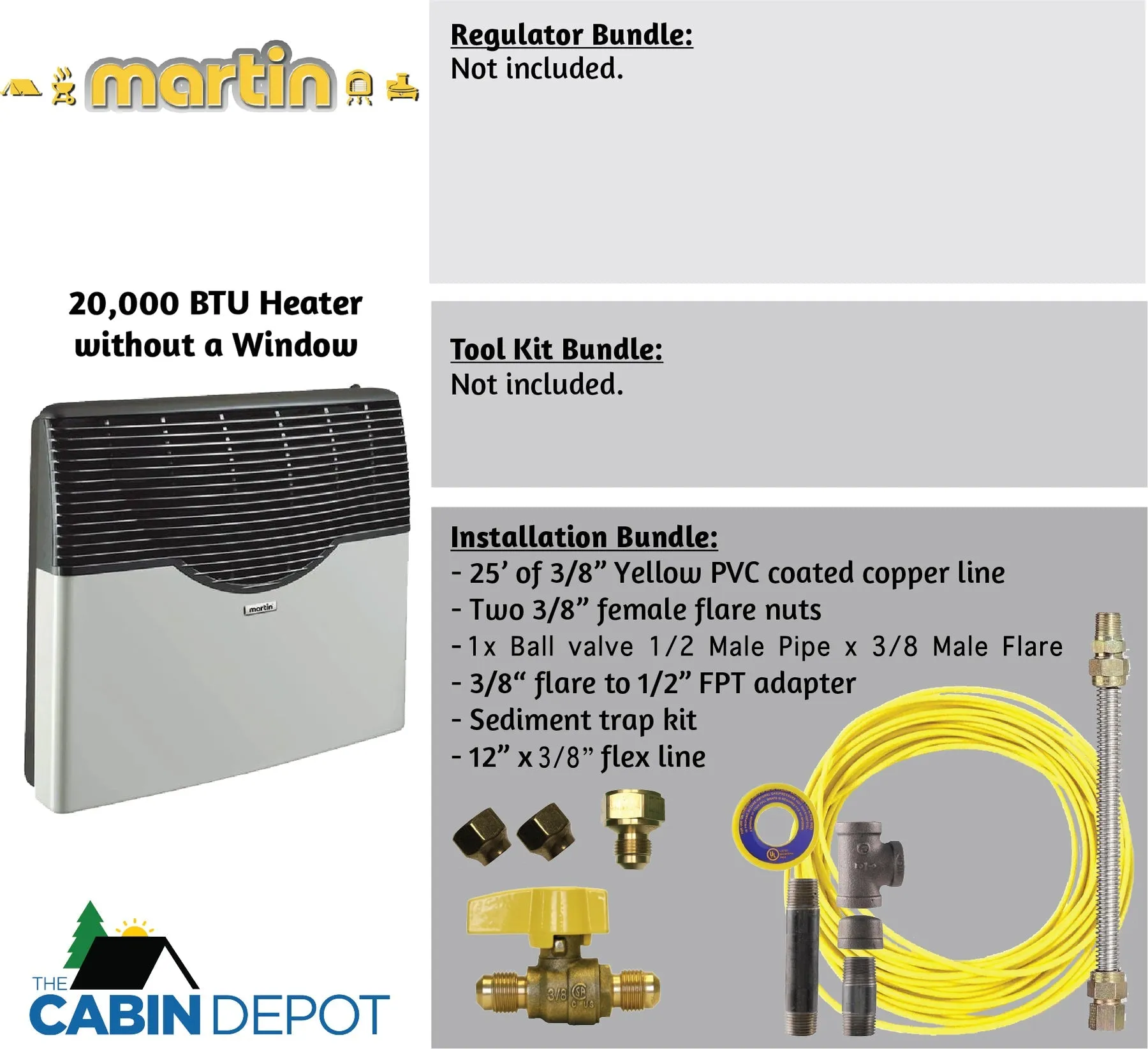 Martin 20000 BTU Propane Direct Vent Heater MDV20P