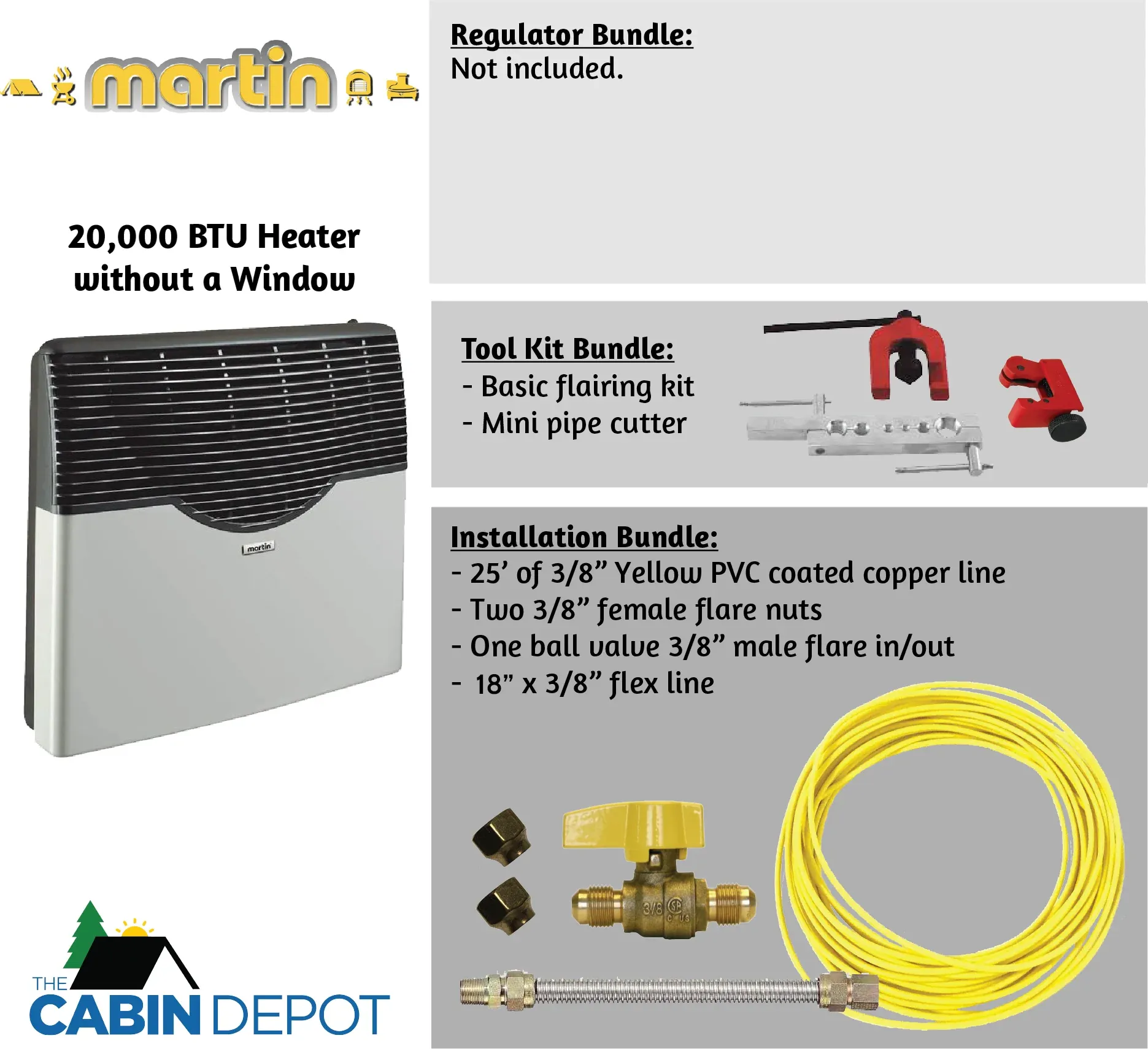 Martin 20000 BTU Propane Direct Vent Heater MDV20P