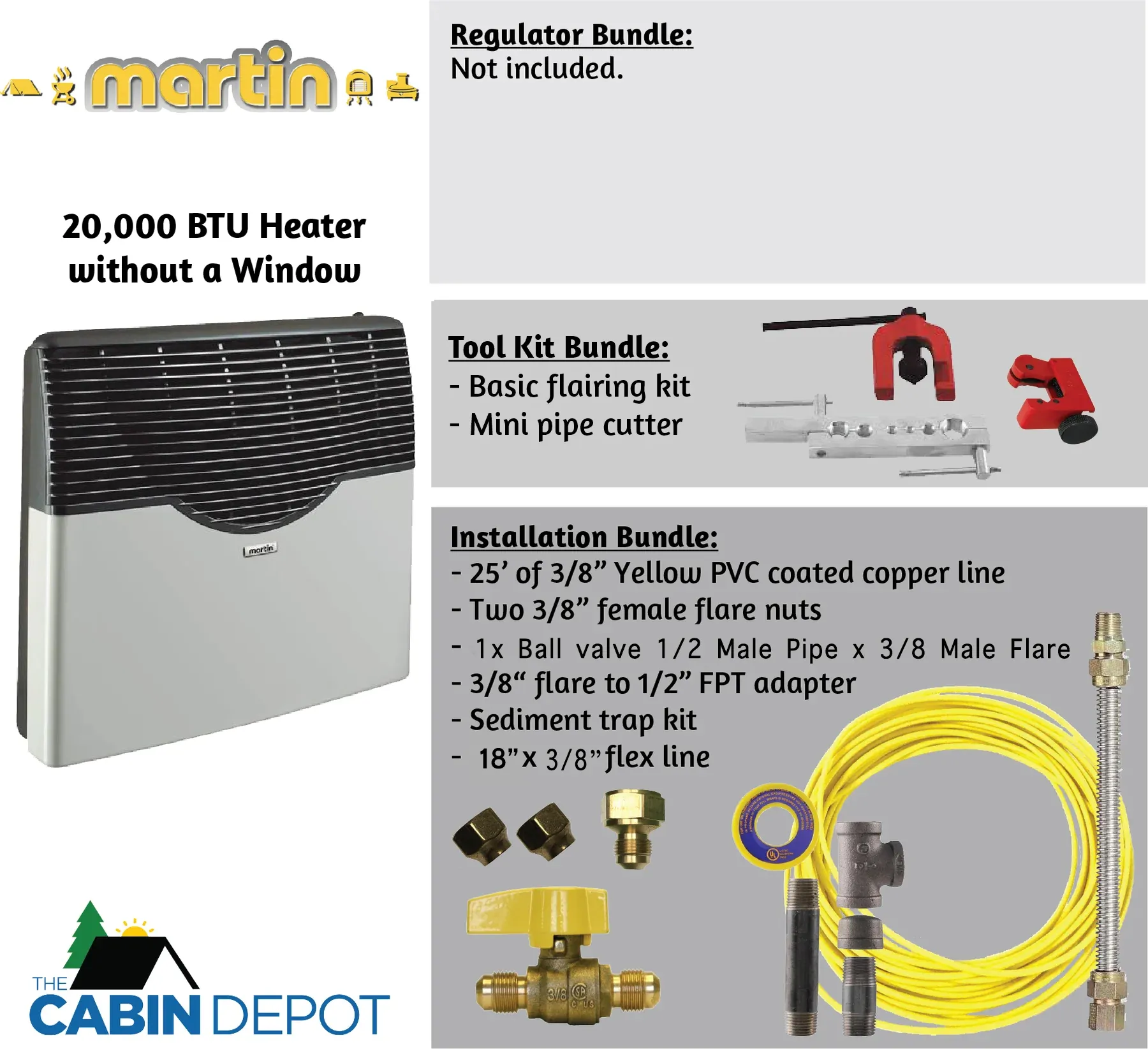 Martin 20000 BTU Propane Direct Vent Heater MDV20P