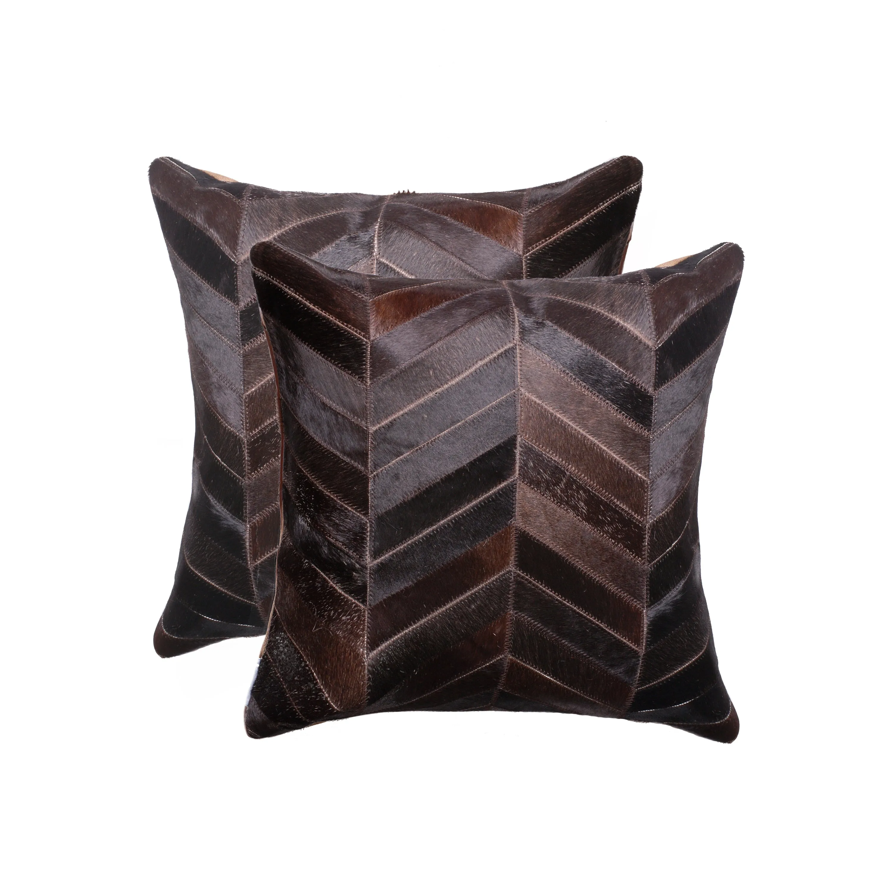 Natural Home Decor Torino Chevron Cowhide Pillow-2-Piece