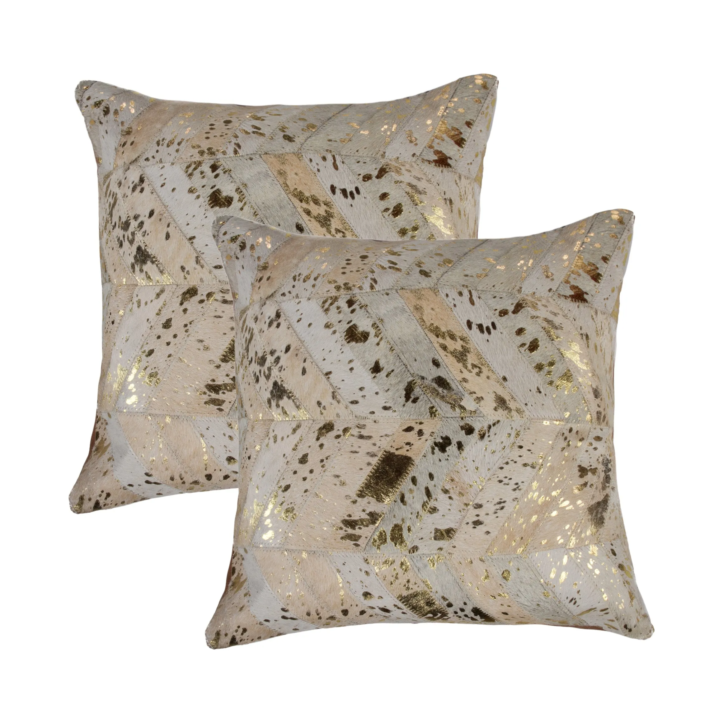 Natural Home Decor Torino Chevron Cowhide Pillow-2-Piece