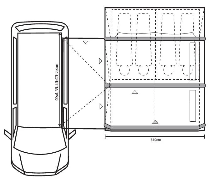 Outdoor Revolution Movelite T3E PC Drive Away Awning