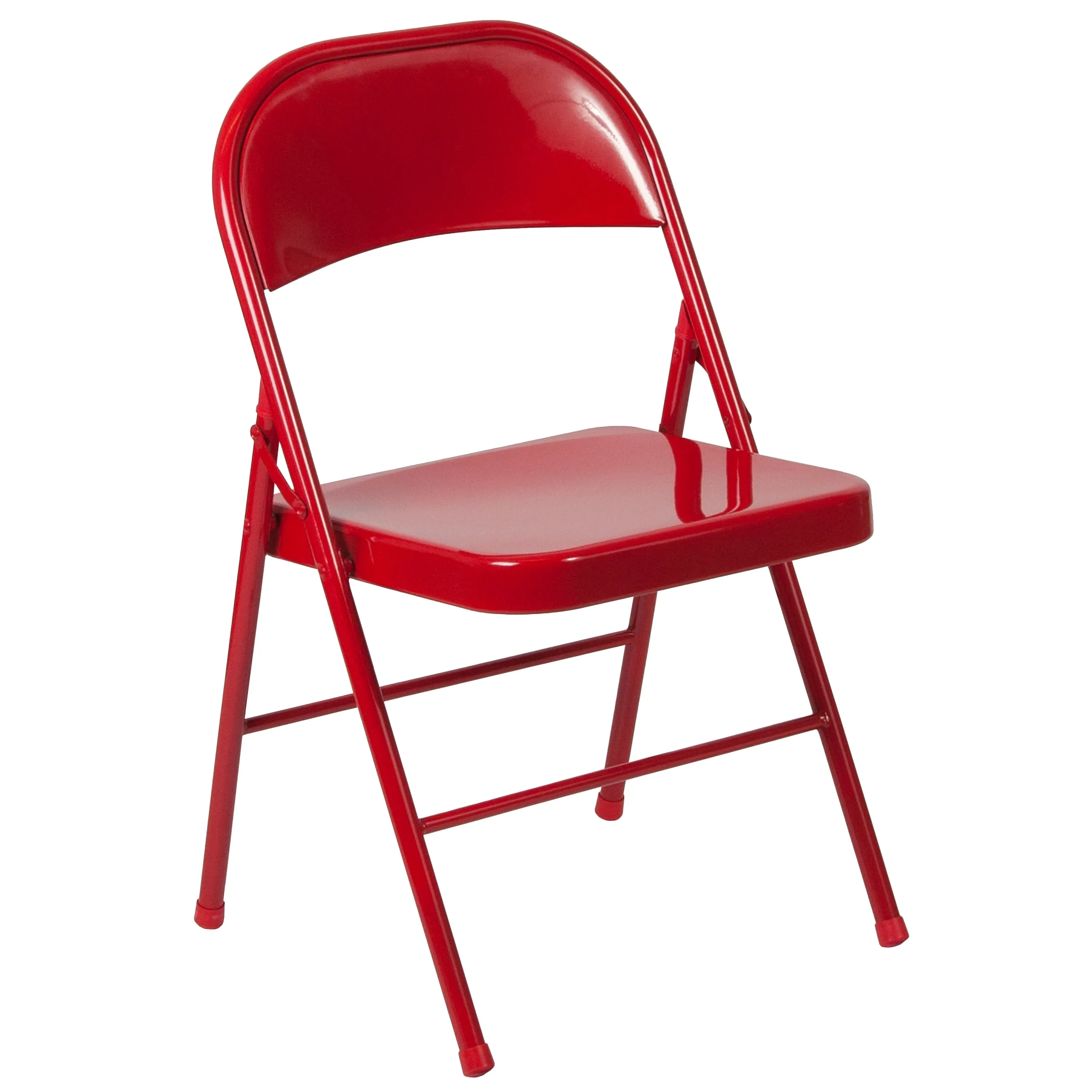 Red Metal Folding Chair 2-BD-F002-RED-GG