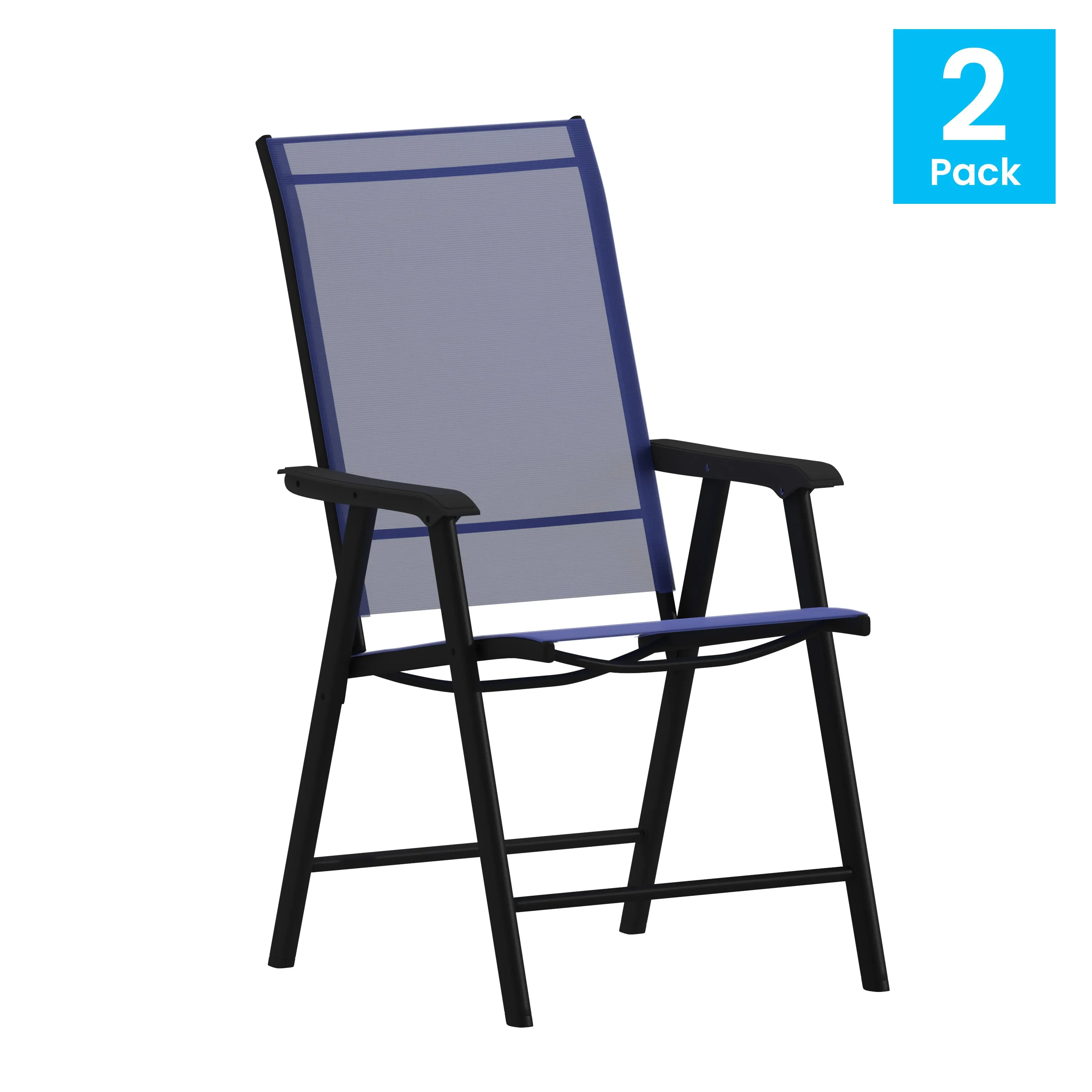 Set of 2 Modern Patio Folding Chairs