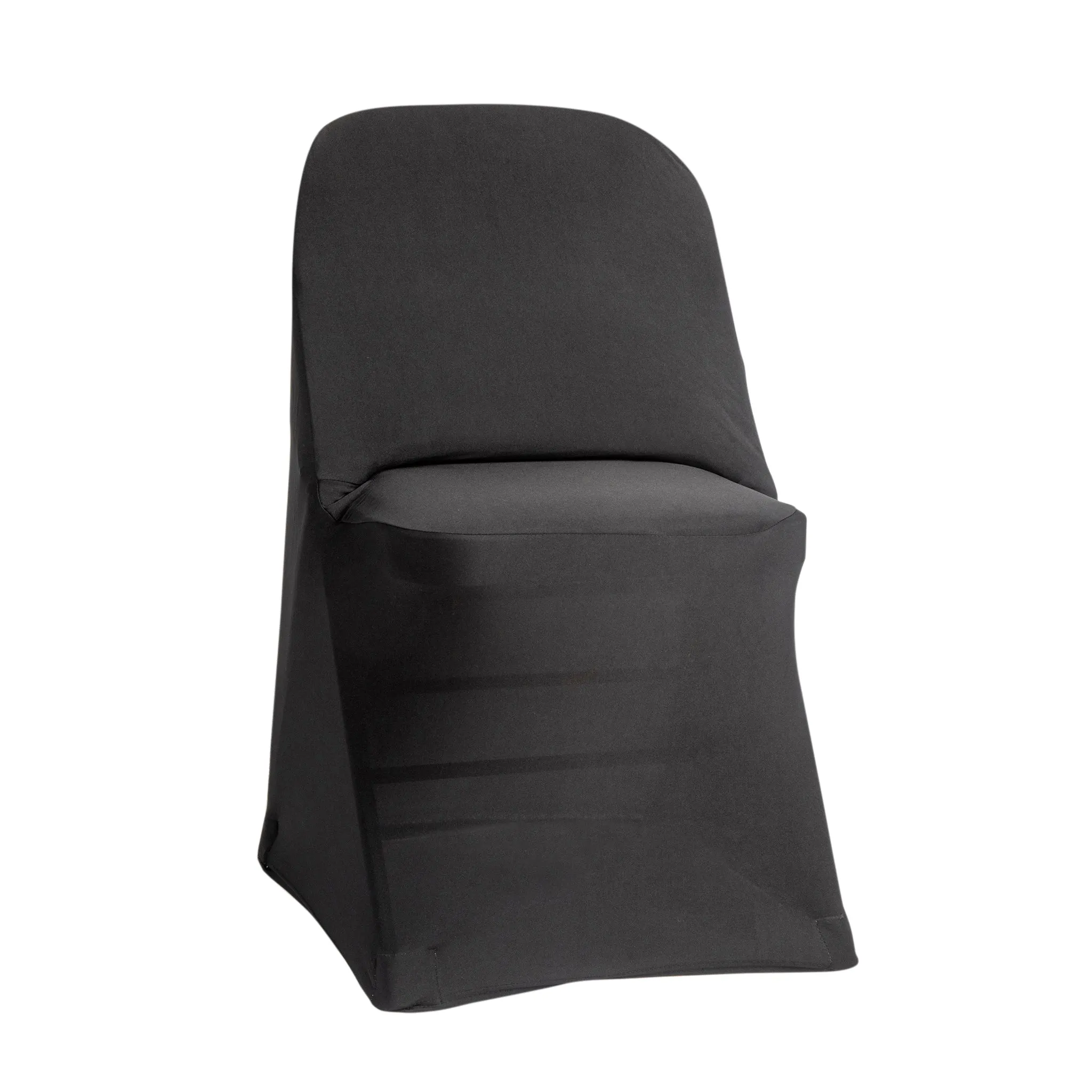 Shimmer Tinsel Folding Spandex Chair Cover - Black