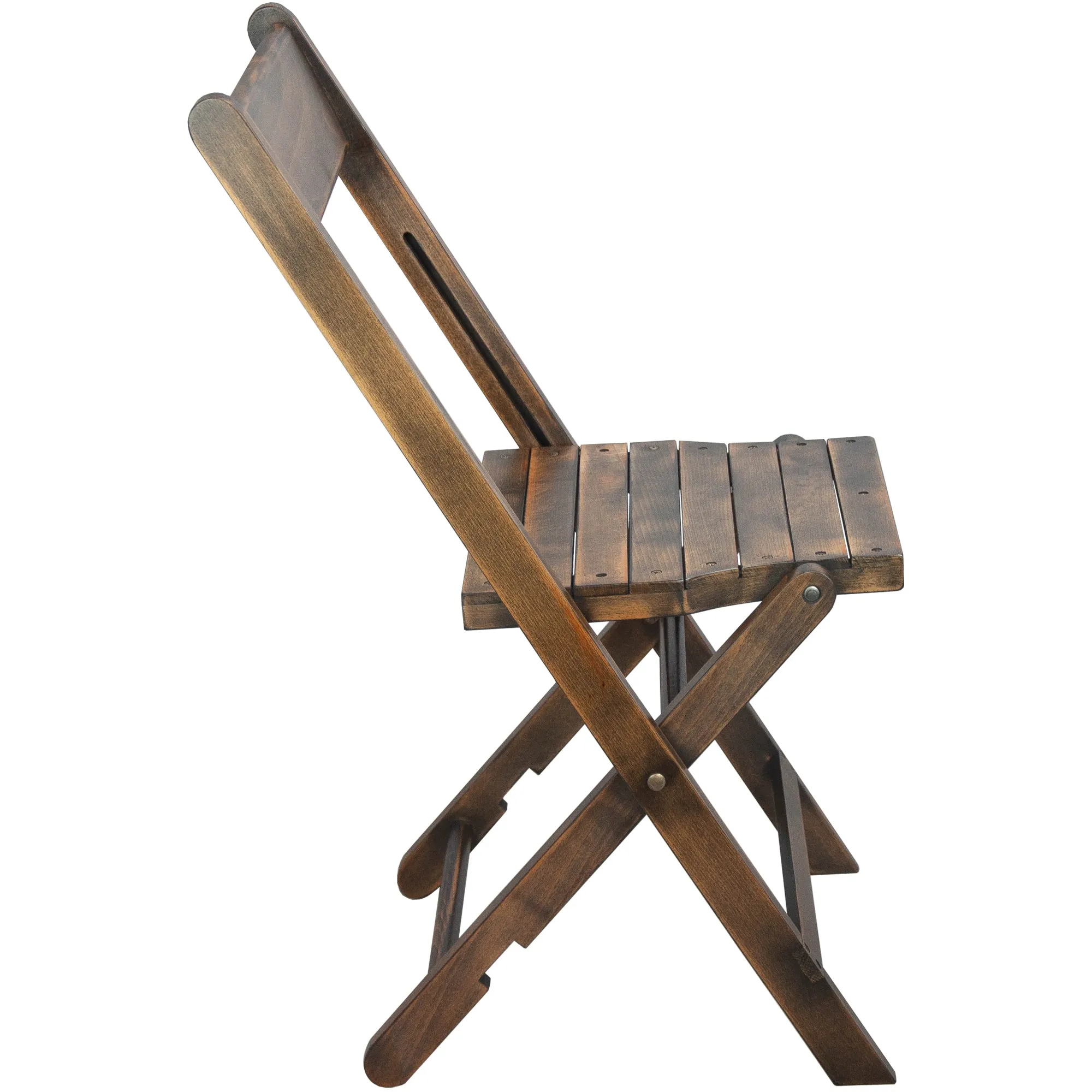 Slat Wood Folding Chair Black WFC-SLAT-AB-2