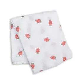 Swaddle Blanket Multipurpose Muslin - Strawberries