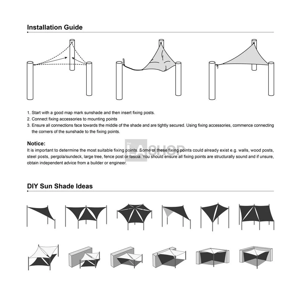 Triangle Sun Shade Patio Shade Sail Deck Shade 16x16x16