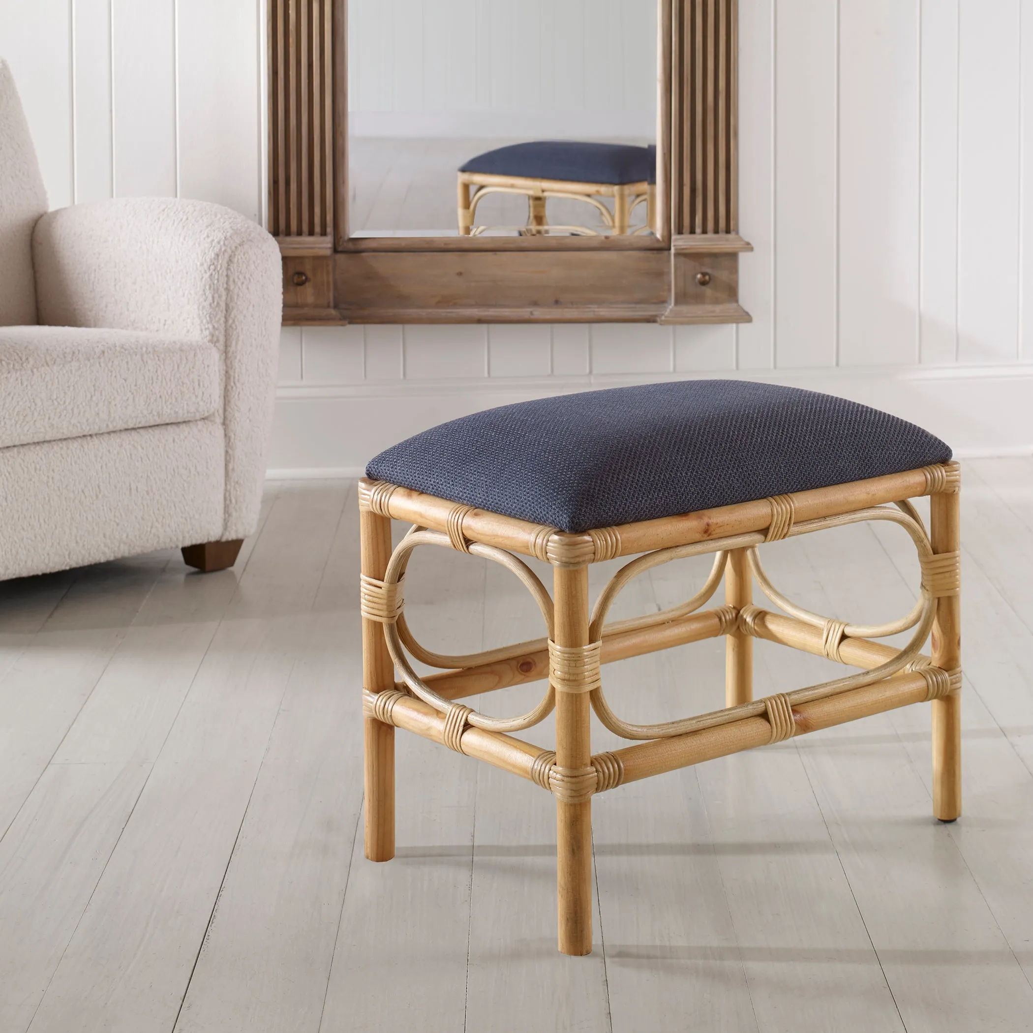 Uttermost Laguna Small Navy Bench