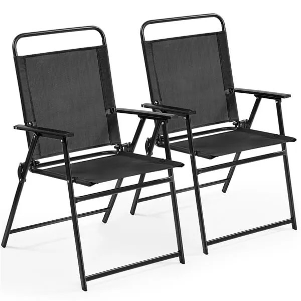 Yaheetech Outdoor Patio Chairs Folding Patio Chairs Set of 2